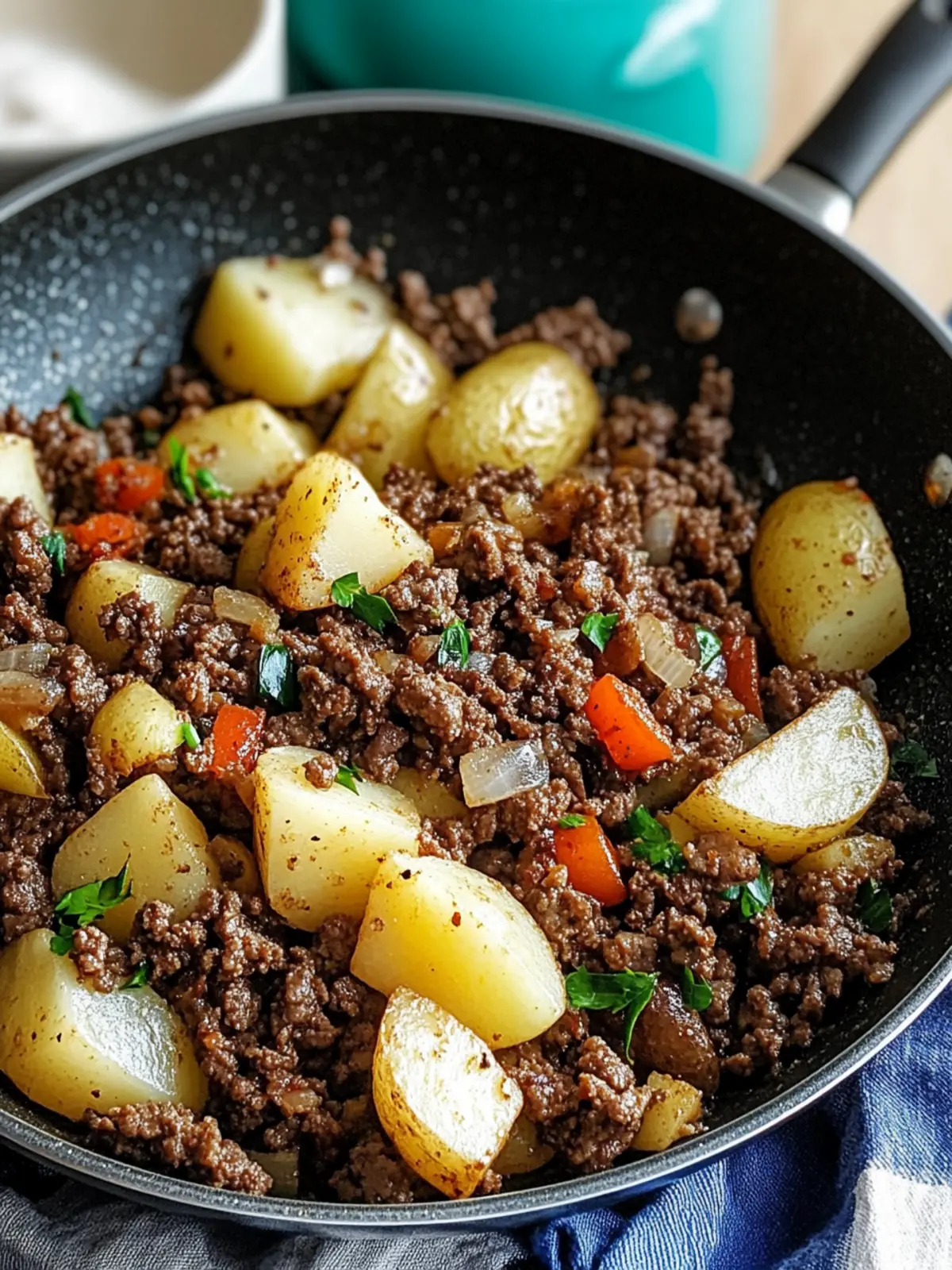 Hearty Ground Beef and Potatoes Skillet: Quick Family Delight 4 Hearty Ground Beef and Potatoes Skillet