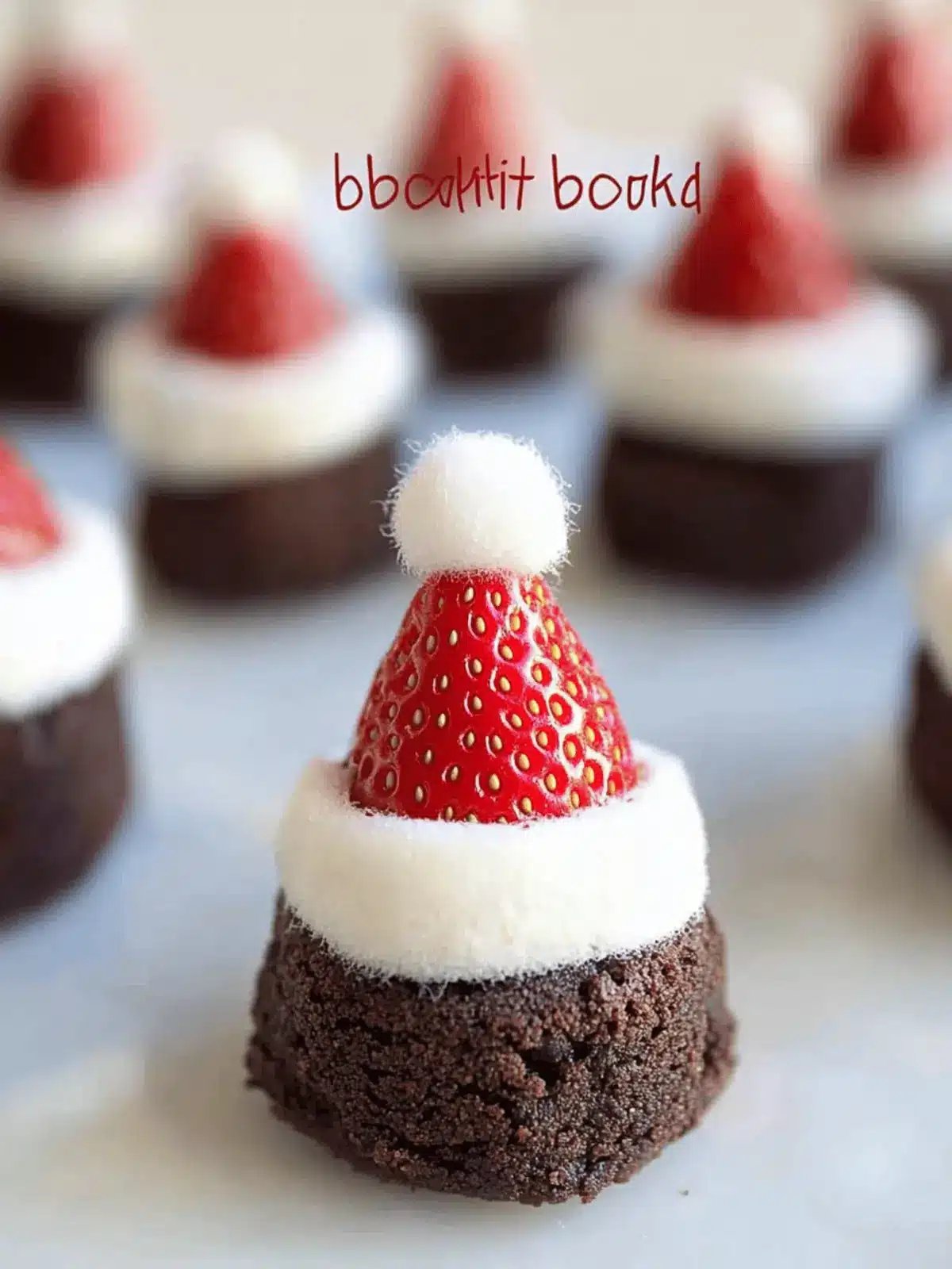 Delicious Strawberry Santa Hat Brownie Bites in Minutes 3 Strawberry Santa Hat Brownie Bites