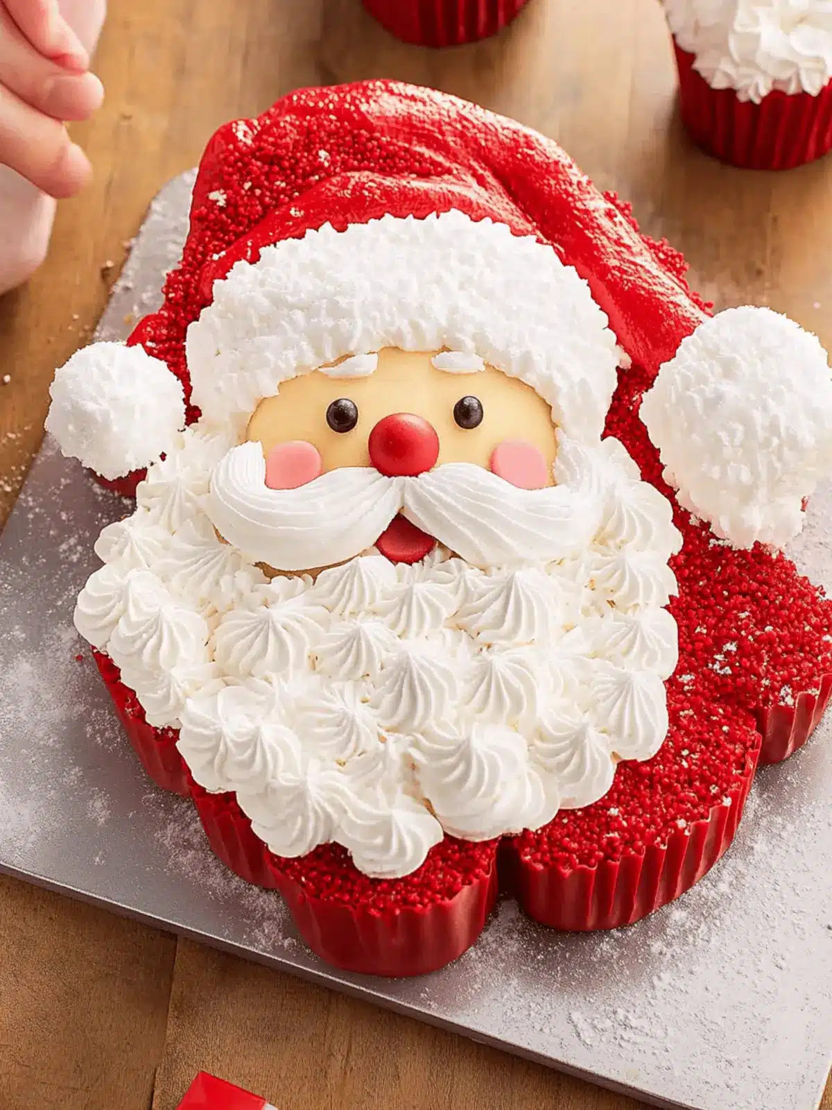 Festive Santa Pull Apart Cupcakes That Will Wow Your Guests 3 Festive Santa Pull Apart Cupcakes