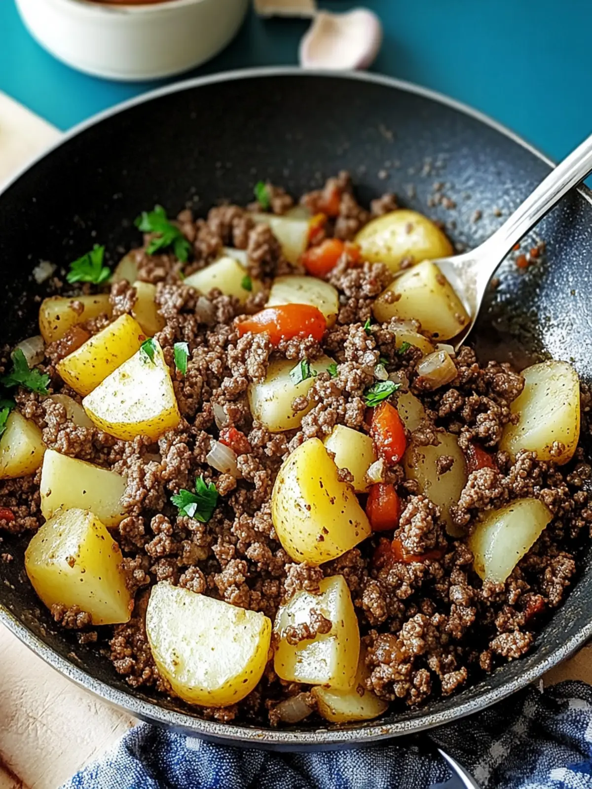 Hearty Ground Beef and Potatoes Skillet: Quick Family Delight 3 Hearty Ground Beef and Potatoes Skillet