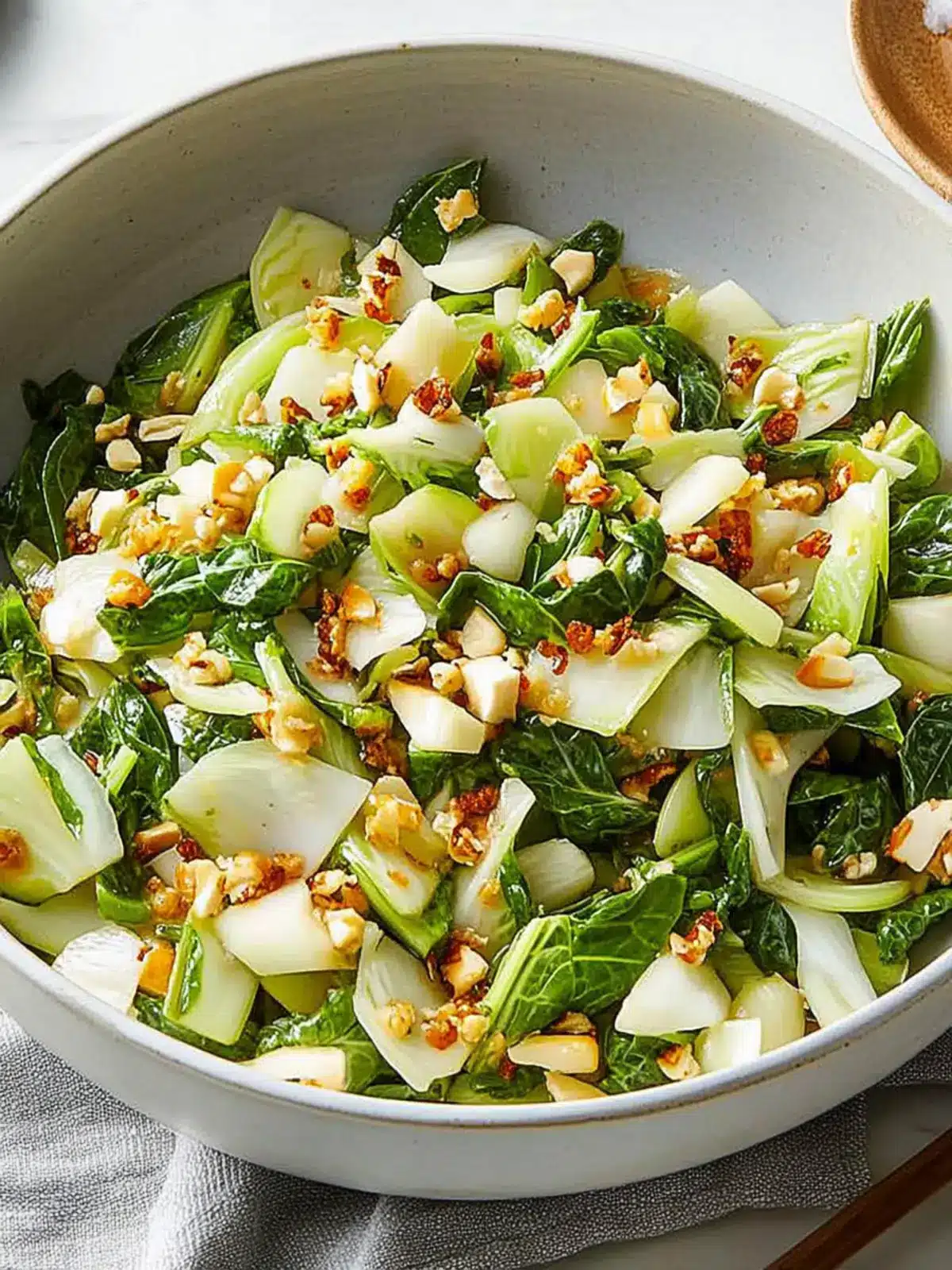 Refreshing Bok Choy Salad with Crunchy Noodles and Nuts 2 Bok Choy Salad