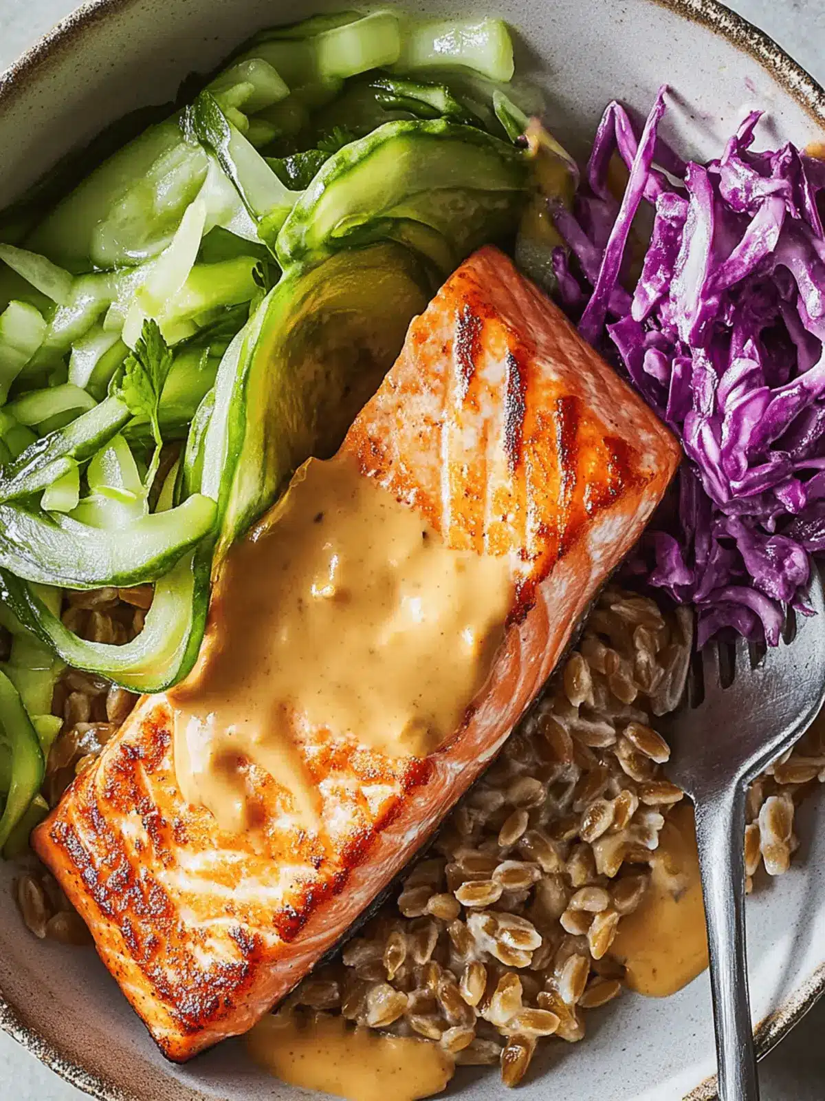 Savory Miso Salmon & Farro Bowl for Quick Gourmet Dinners 4 Miso Salmon & Farro Bowl