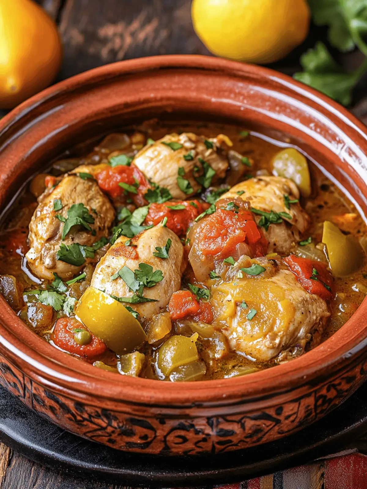 Savory Moroccan Chicken Tagine Stew for Cozy Evenings 4 Moroccan Chicken Tagine (Chicken Stew)