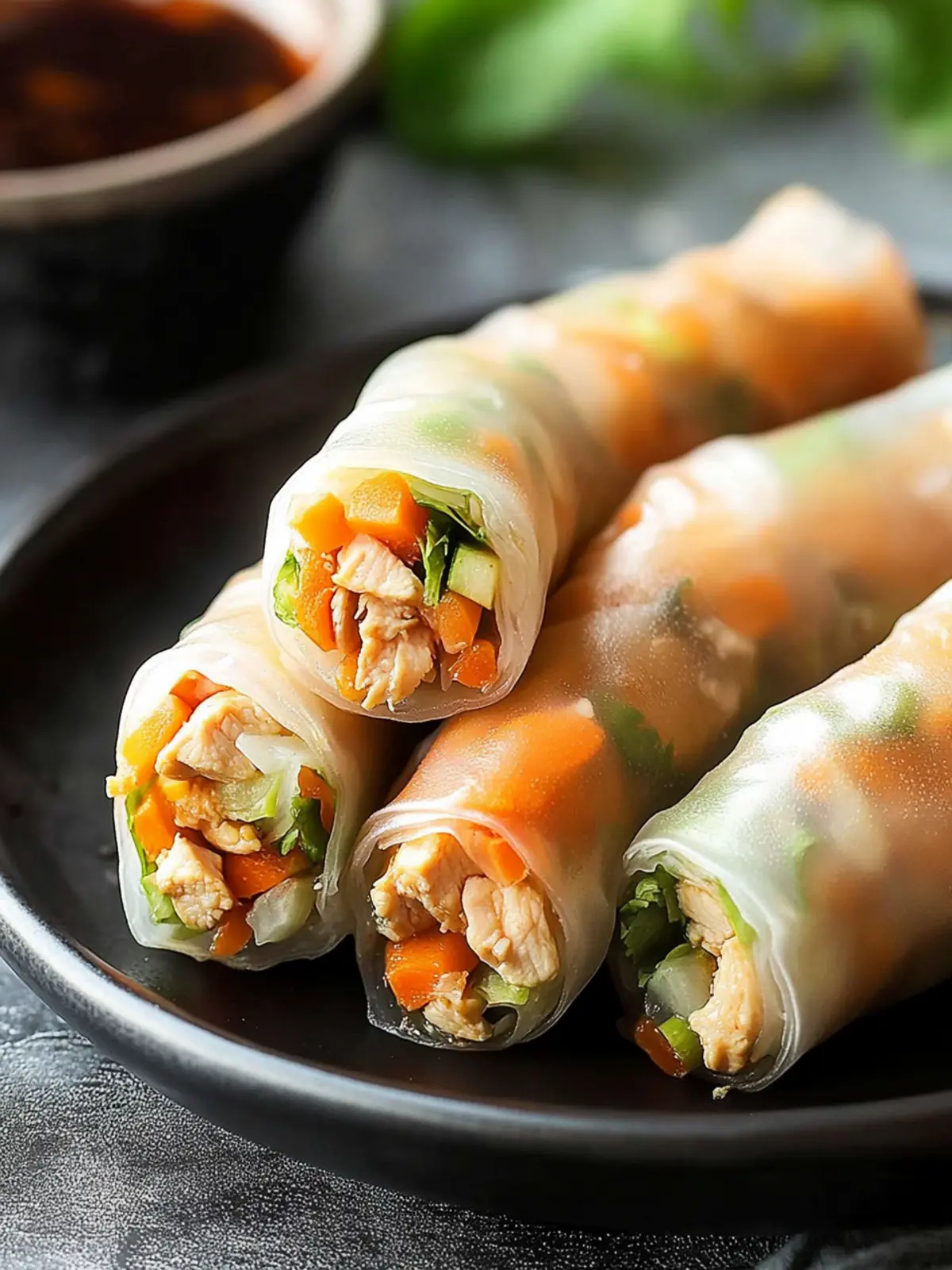 Healthy Chicken Spring Rolls: Crunchy Homemade Perfection 4 Chicken Spring Rolls