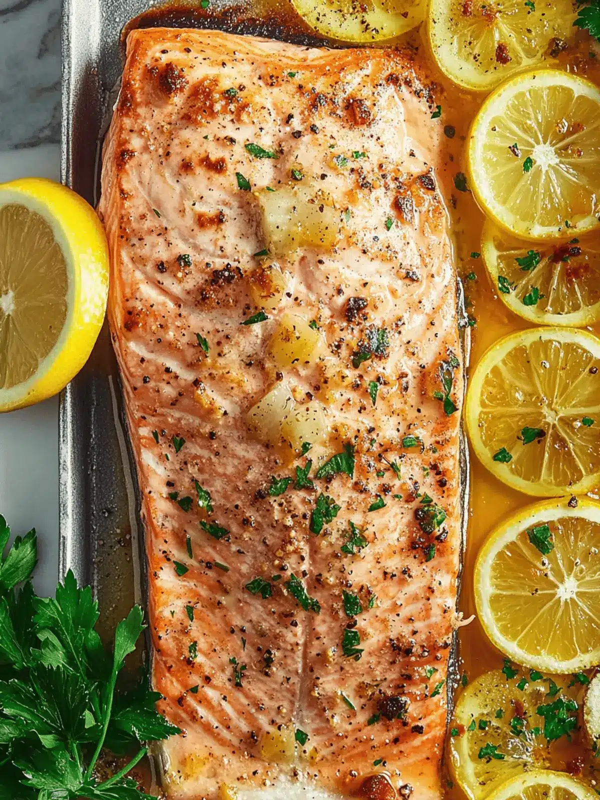 Oven-Baked Salmon with Lemon Herb Sauce for Quick Dinners 4 Oven-Baked Salmon