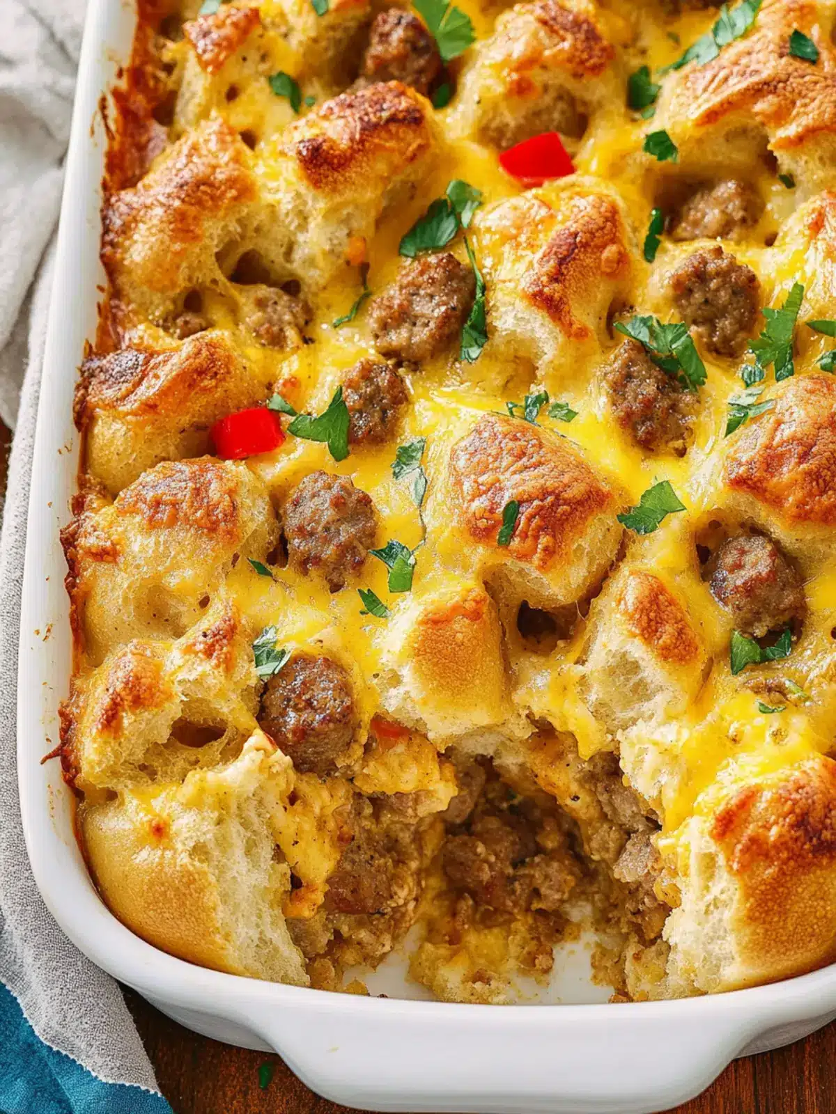 Satisfy Mornings with Bagel Bake and Cheddar Sausage Delight 3 Bagel Bake with Sausage and Cheddar