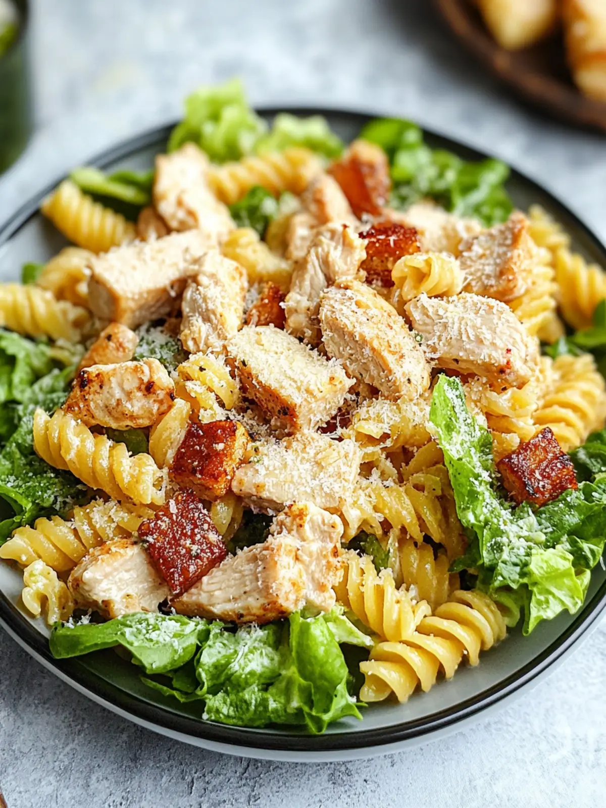 Chicken Caesar Pasta Salad: Quick, Fresh, Flavor-Packed Bliss 4 Chicken Caesar Pasta Salad: Quick, Fresh, and Flavor-Packed!