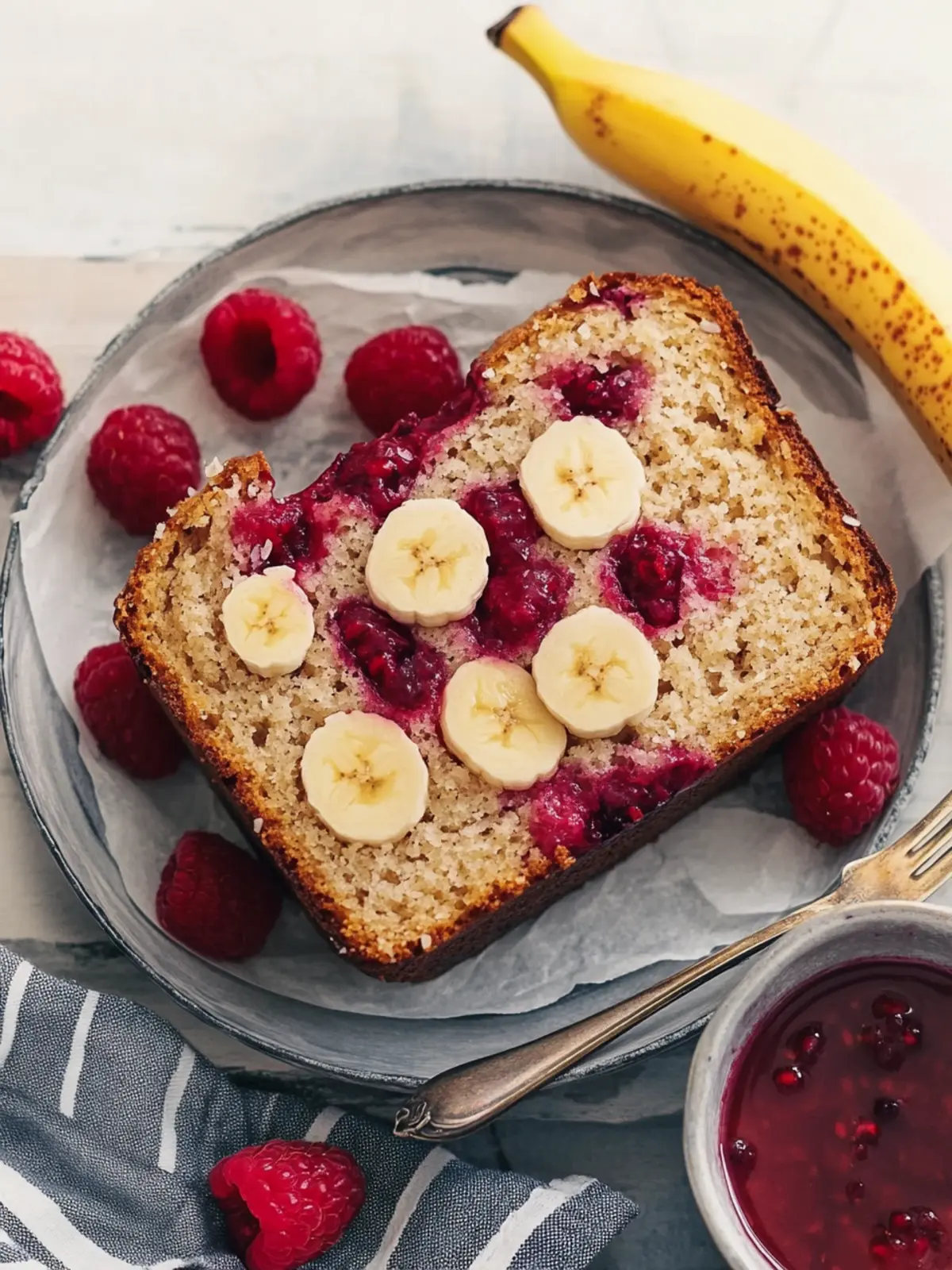 Irresistibly Moist Banana Raspberry And Coconut Bread Delight 3 Banana Raspberry And Coconut Bread