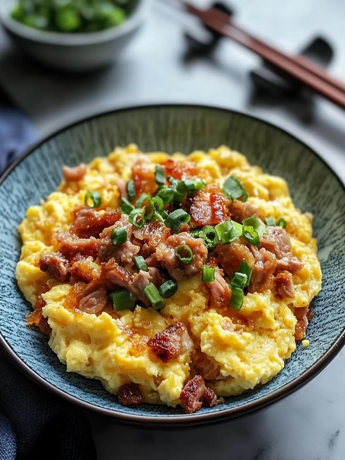 Savory Chinese Scrambled Eggs with BBQ Pork Delight in 6 Minutes 3 Savory Chinese Scrambled Eggs with BBQ Pork Delight