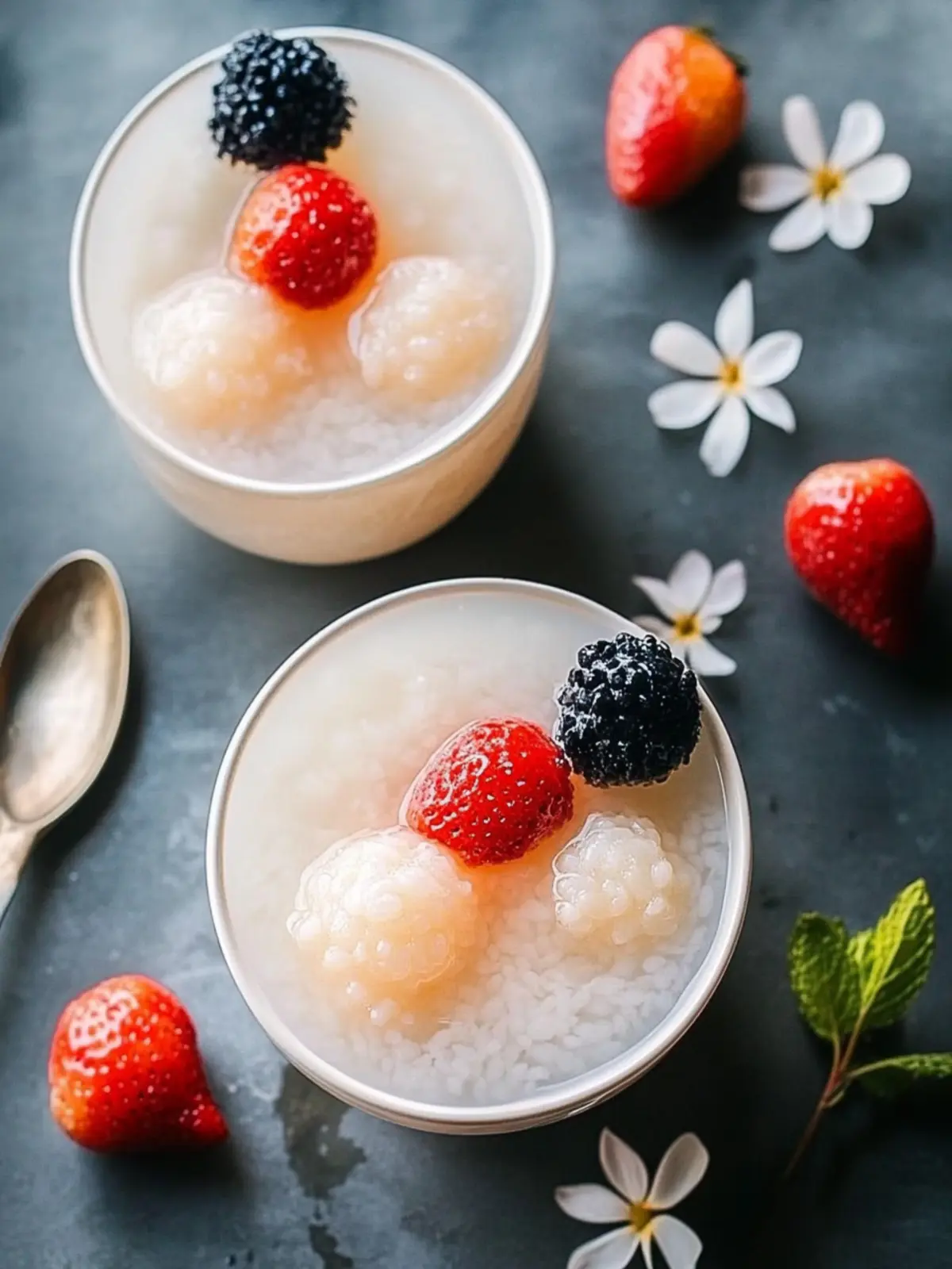 Coconut Tapioca Dessert with Sweet Rice Balls: A Tropical Delight 4 Coconut Tapioca Dessert with Sweet Rice Balls