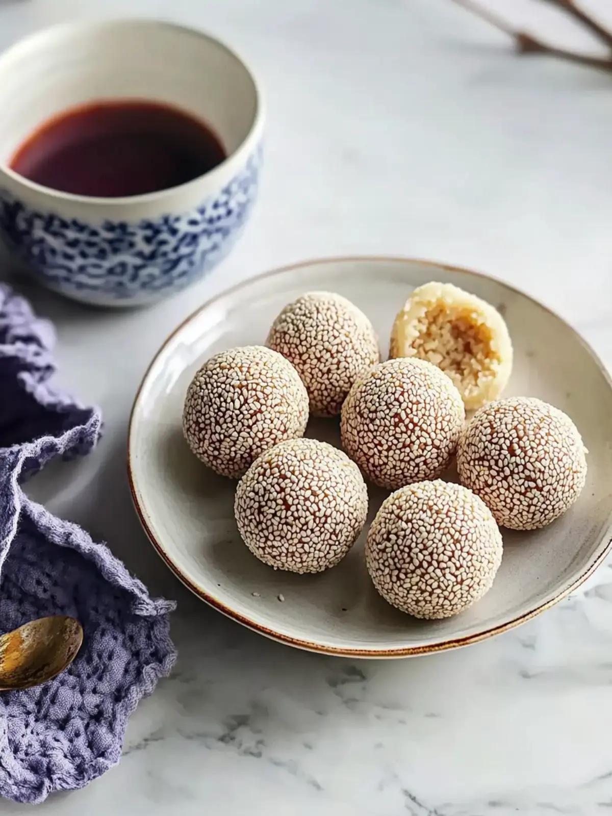 Irresistible Sesame Seed Dessert Balls (Jian Dui) Recipe 3 Sesame Seed Dessert Balls (Jian Dui)