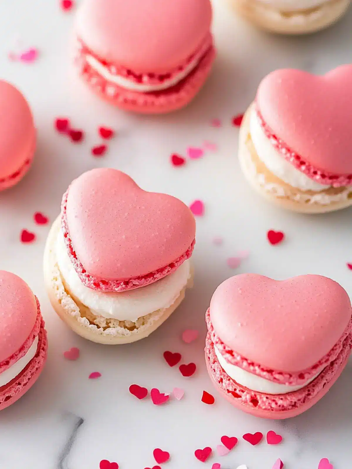Sweet Heart Macarons: A Love-Filled Treat Recipe! 4 Heart Macarons