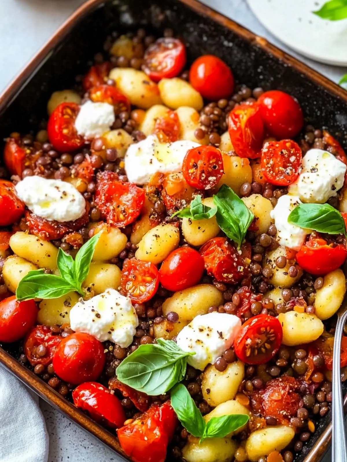 Sheet Pan Gnocchi with Tomatoes, Lentils & Ricotta Delight 2 Sheet Pan Gnocchi with Tomatoes, Lentils & Ricotta