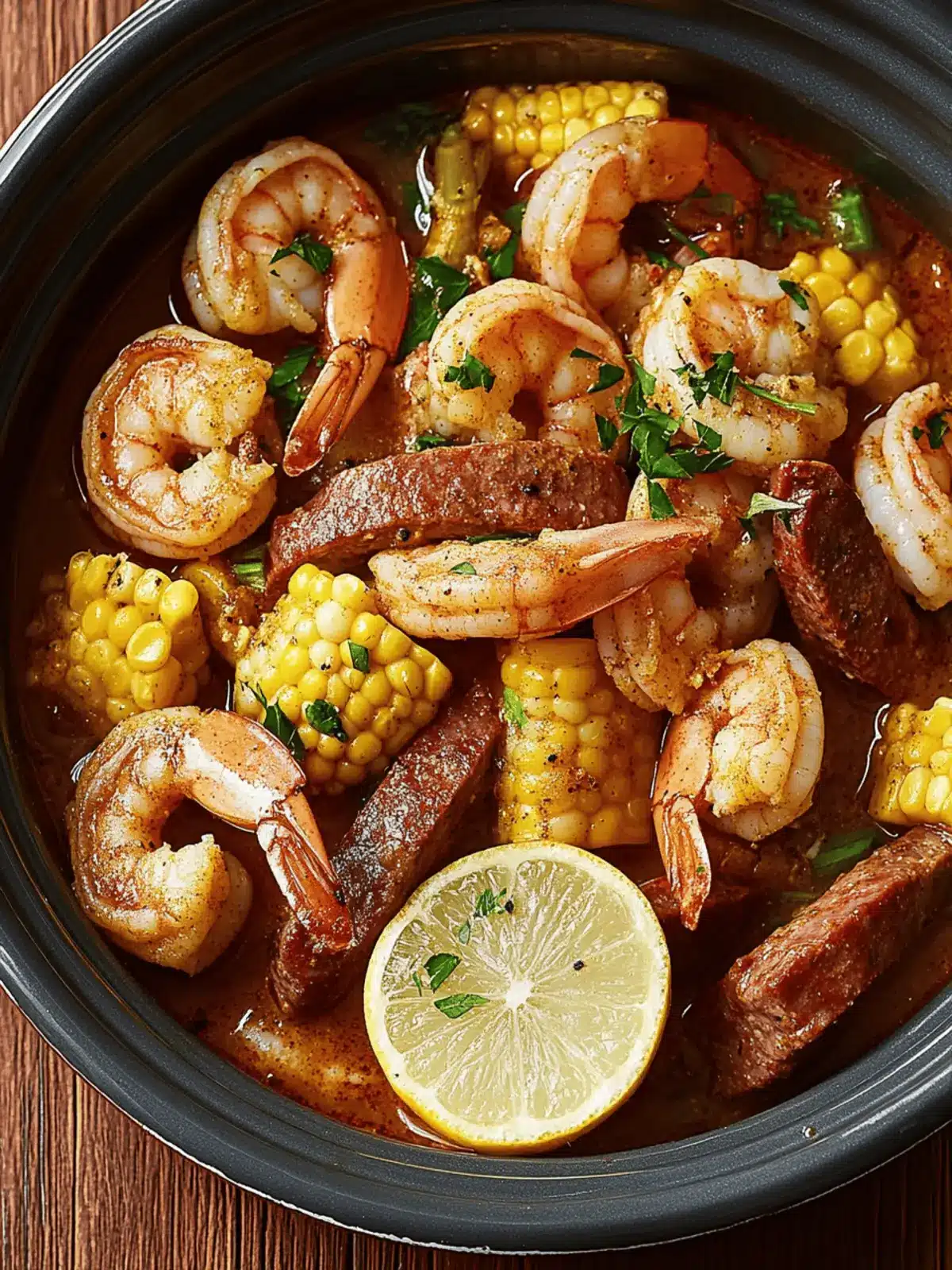 Cajun-Style Slow Cooker Shrimp Boil with Andouille and Corn Joy 2 Cajun-Style Slow Cooker Shrimp Boil with Andouille and Corn