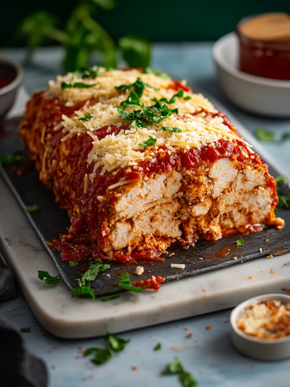 Italian-Style Chicken Parmesan Meatloaf with Crunchy Topping 3 Italian-Style Chicken Parmesan Meatloaf with Crunchy Topping