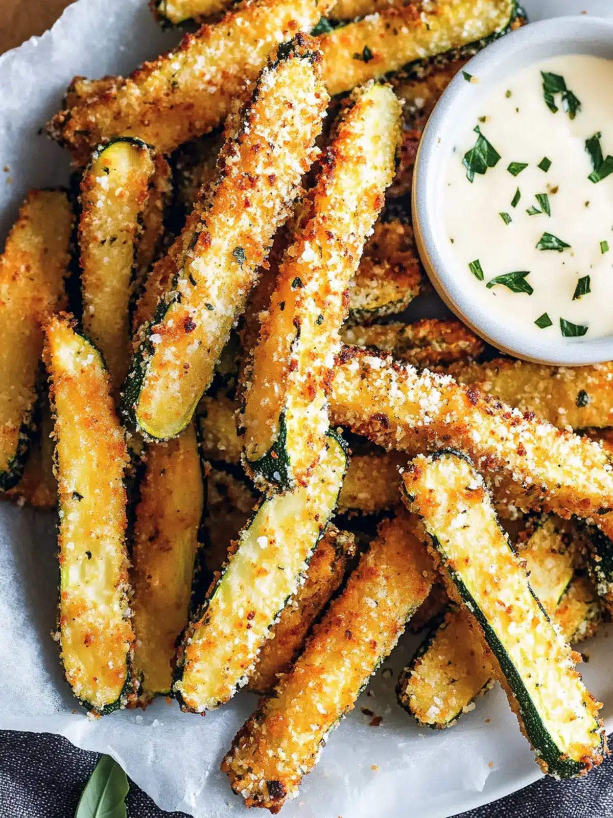 Crispy Easy Air Fryer Zucchini Fries with Garlic and Parmesan 3 Easy Air Fryer Zucchini Fries with Garlic and Parmesan