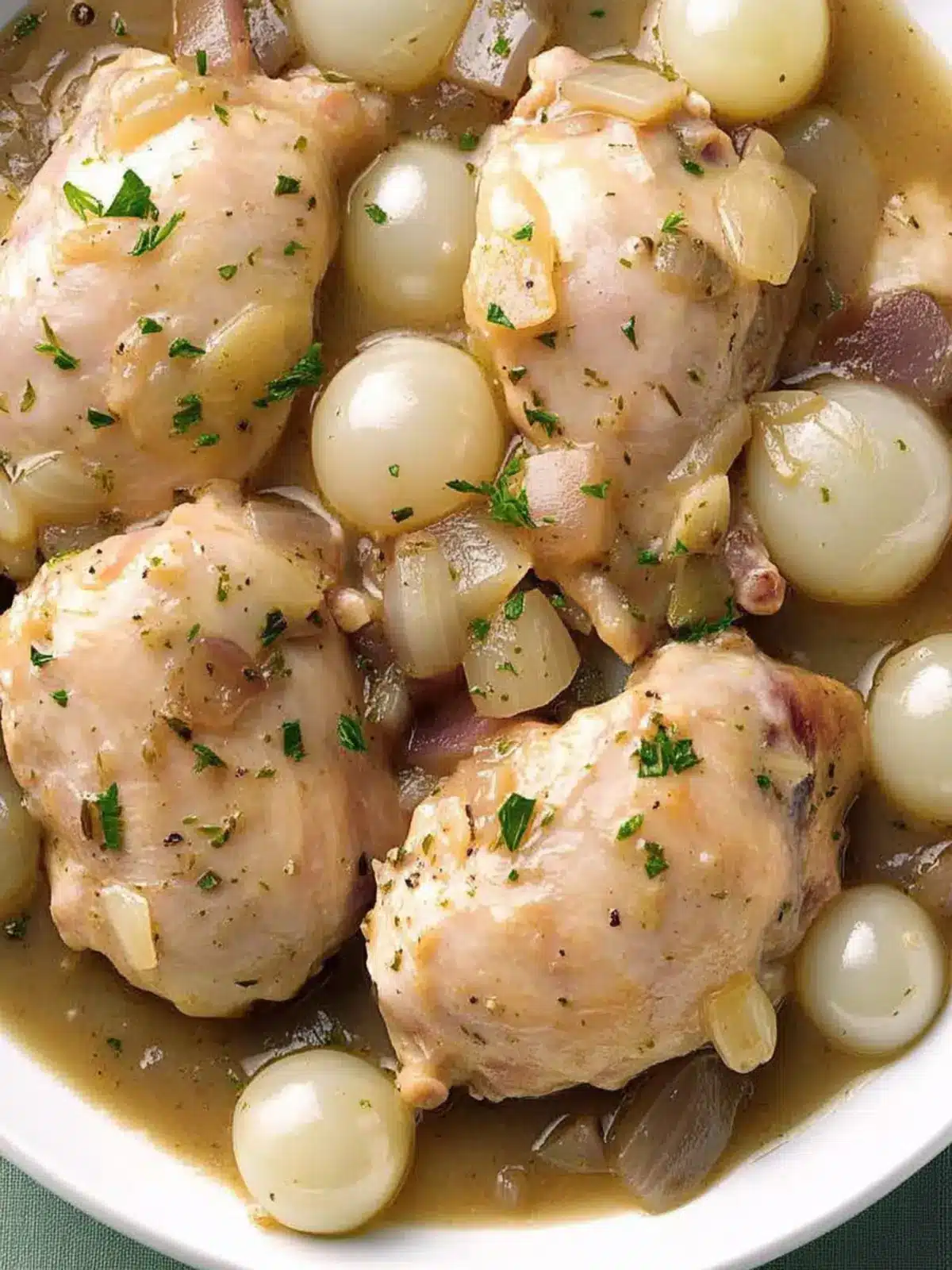 Savor Wine-Braised Chicken with Pearl Onions - Comfort Awaits 4 Wine-Braised Chicken with Pearl Onions