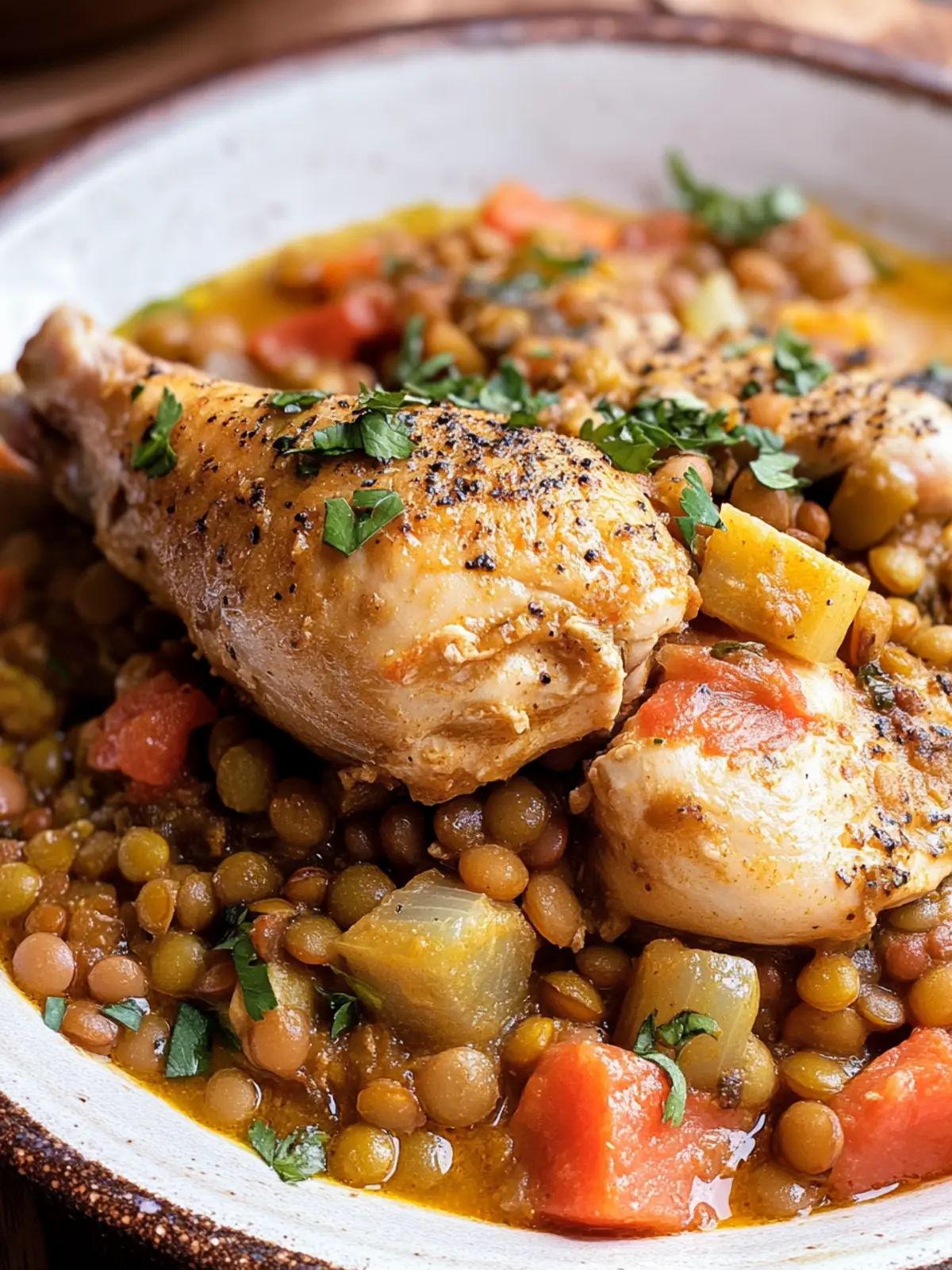 Hearty Moroccan Rfissa Medhoussa: Comfort in Every Spoonful 3 Moroccan Rfissa Medhoussa (Chicken and Lentil Stew)