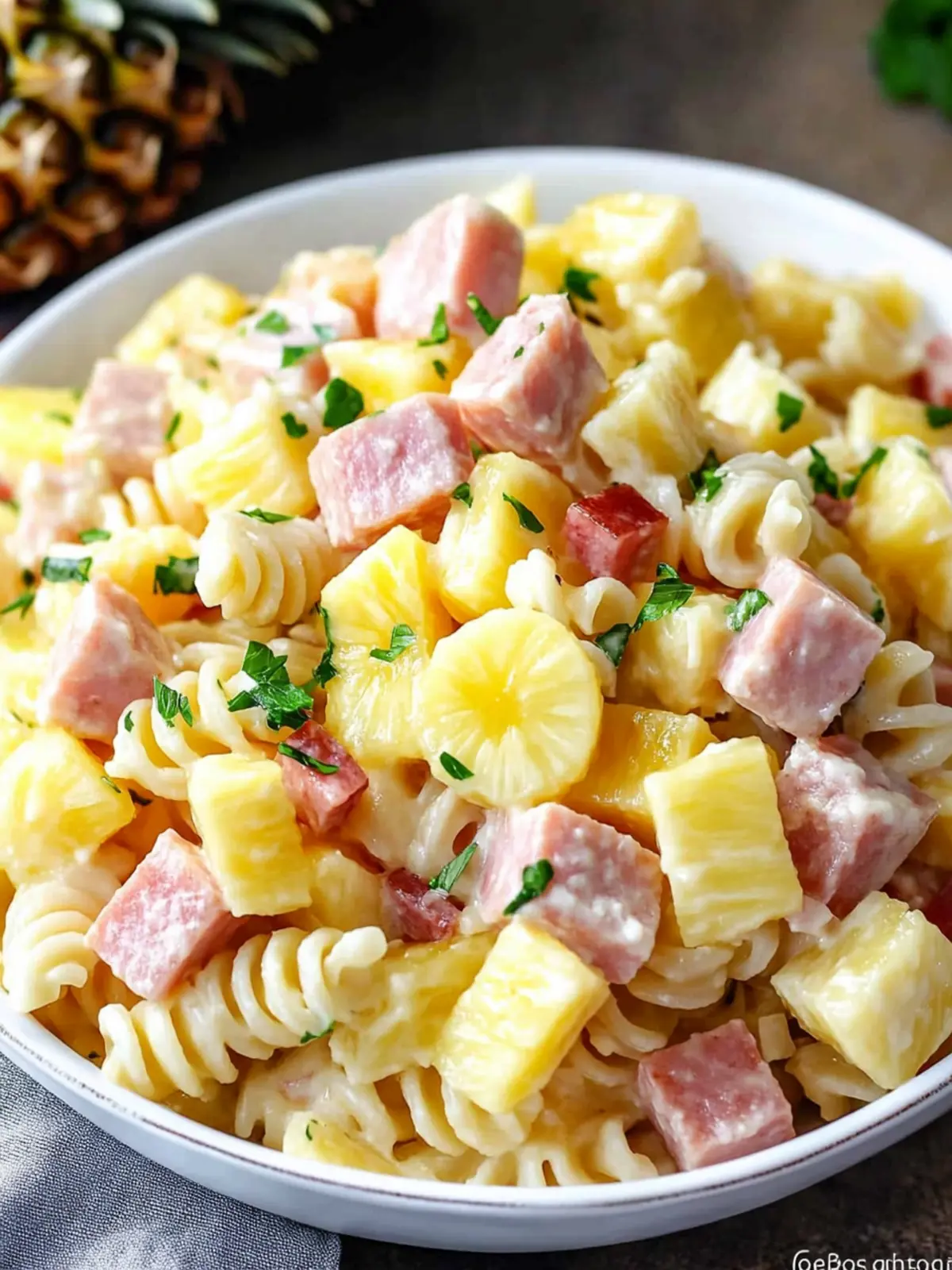 Ham & Pineapple Pasta Salad for the Perfect Summer Feast 3 Ham & Pineapple Pasta Salad