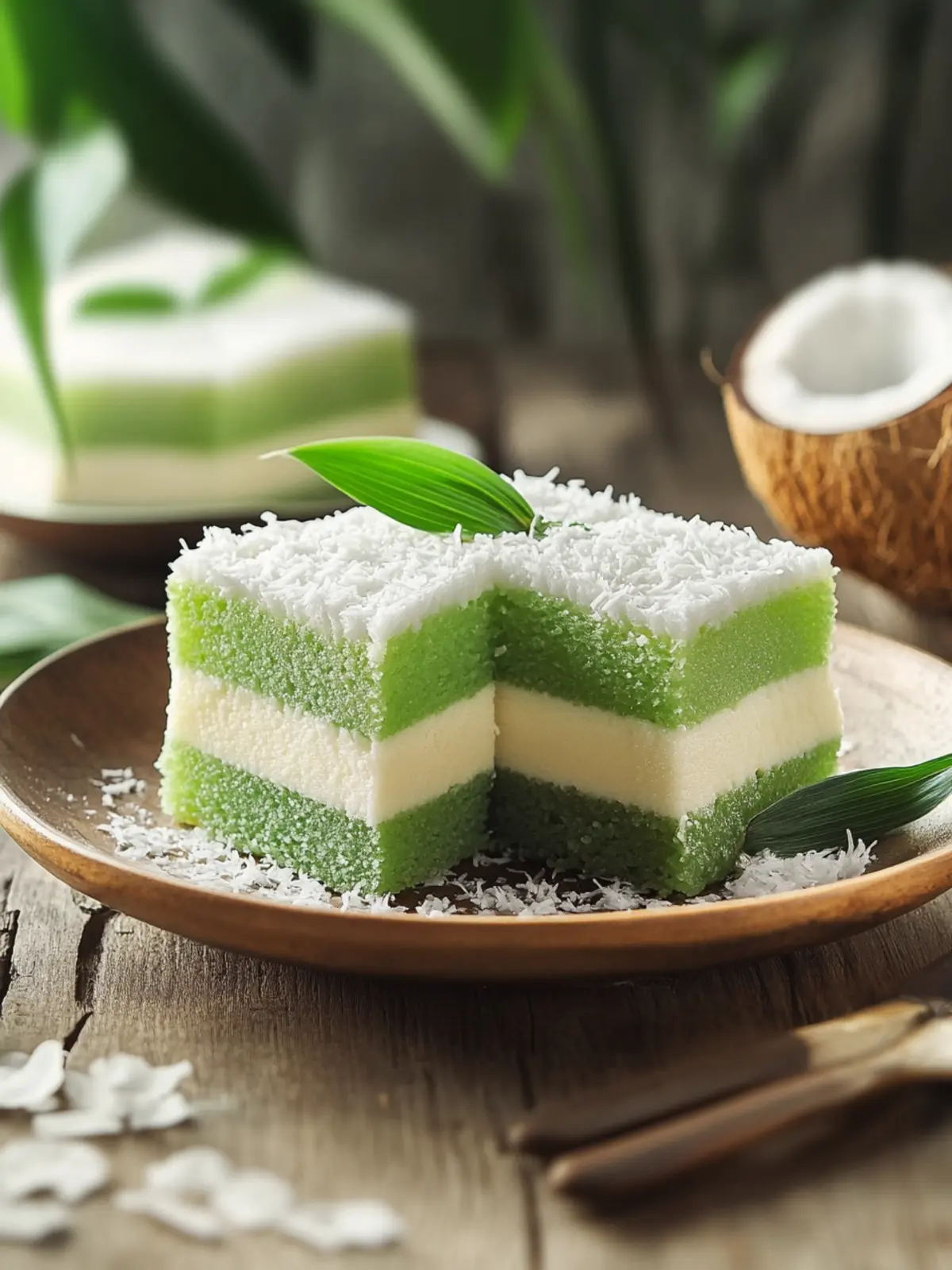 Dreamy Malaysian Kuih Talam: Your New Favorite Coconut Cake 3 Malaysian Kuih Talam (Pandan Coconut Cake)