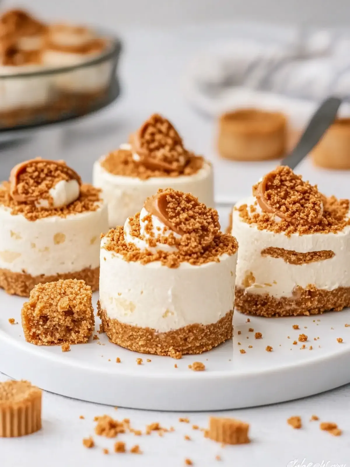 Delicious No Bake Mini Biscoff Cheesecakes You ll Love 3 No Bake Mini Biscoff Cheesecakes