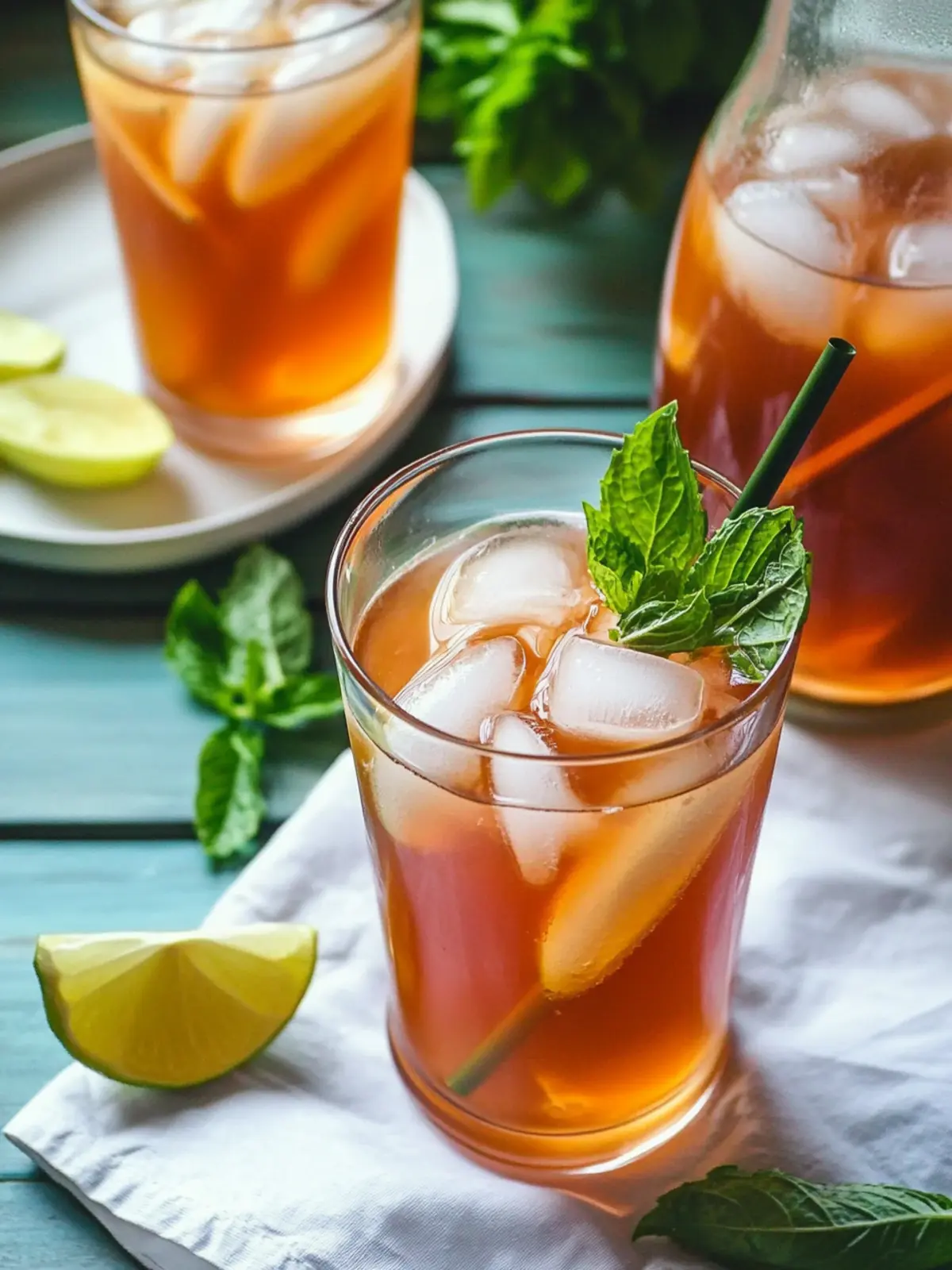 Refreshing Honey Rhubarb Iced Tea for Hot Summer Days 4 Honey Rhubarb Iced Tea