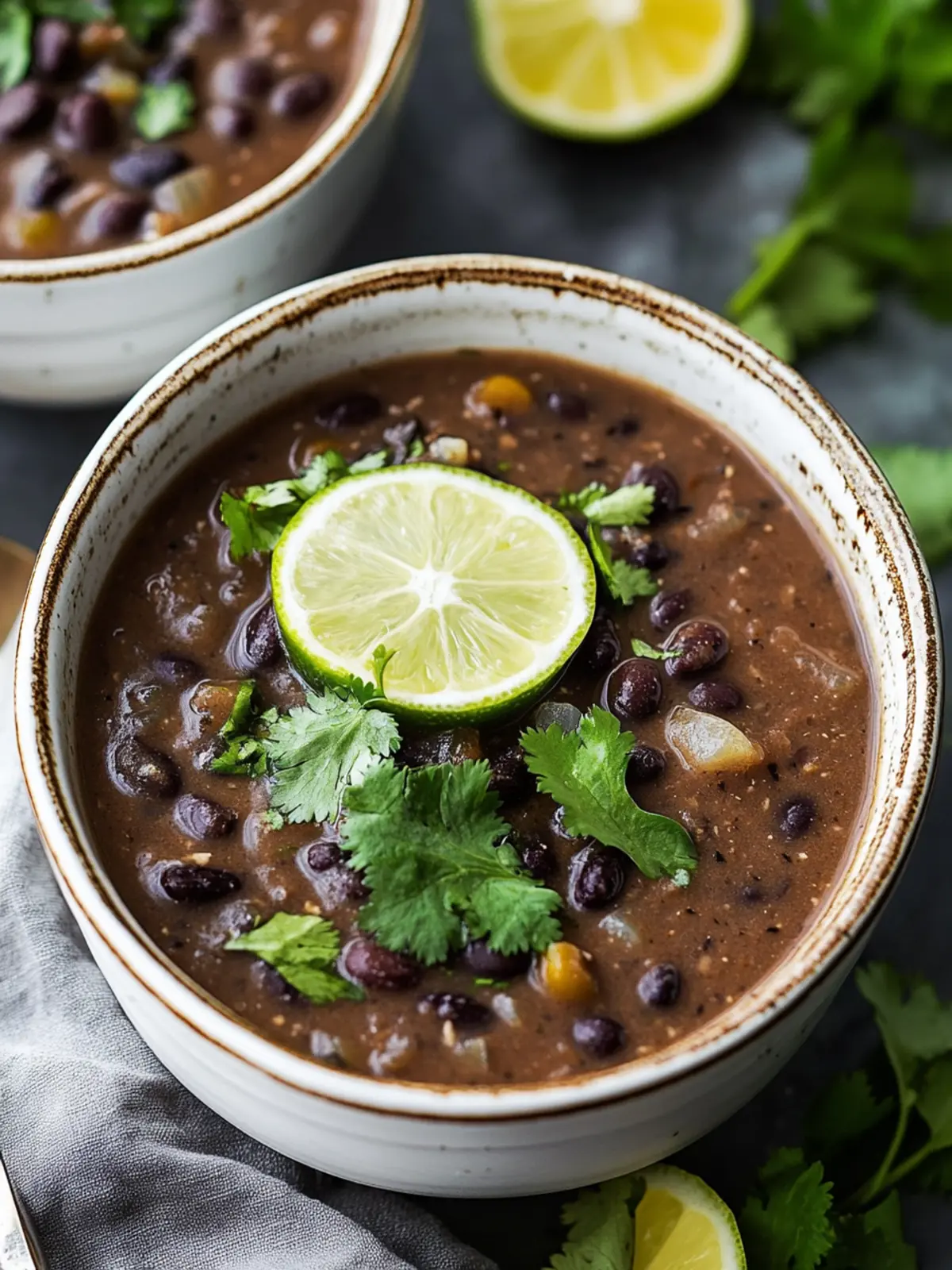 Hearty Black Bean Soup Quick, Delicious, and Guilt-Free! 2 Black Bean Soup