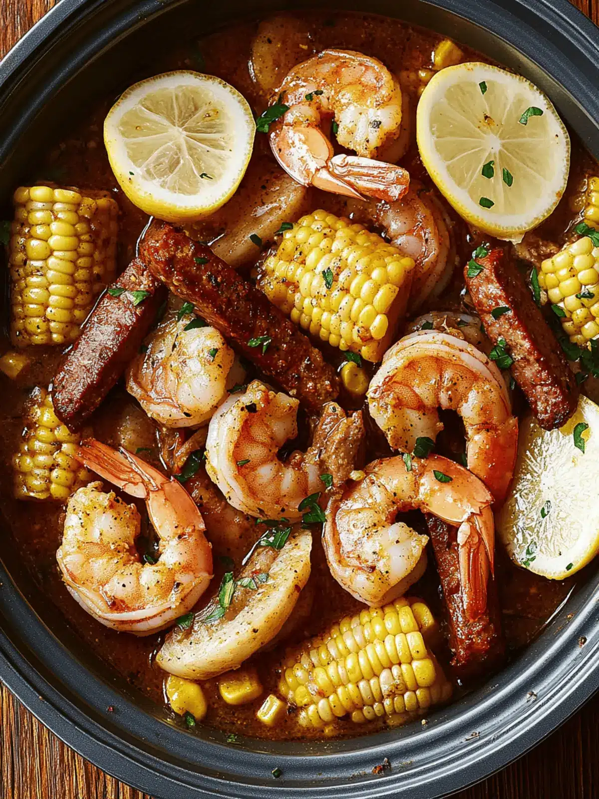 Cajun-Style Slow Cooker Shrimp Boil with Andouille and Corn Joy 3 Cajun-Style Slow Cooker Shrimp Boil with Andouille and Corn