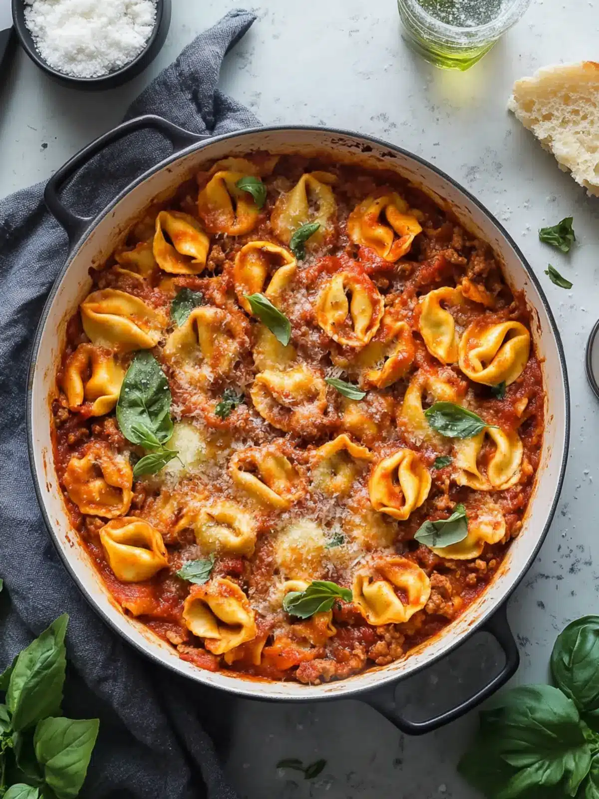 Baked Tortellini with Meat Sauce: Easy Comfort in Minutes 4 Baked Tortellini with Meat Sauce