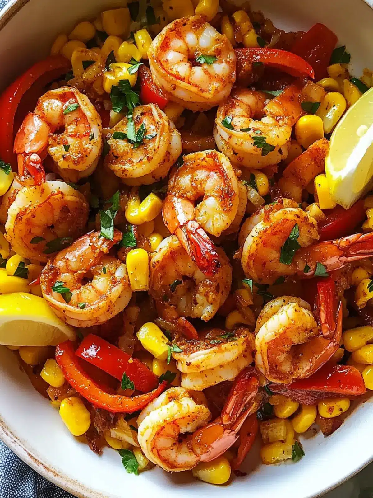 Spicy Cajun Shrimp with Bell Peppers & Corn Ready in 30 Minutes 3 Cajun Shrimp with Bell Peppers & Corn