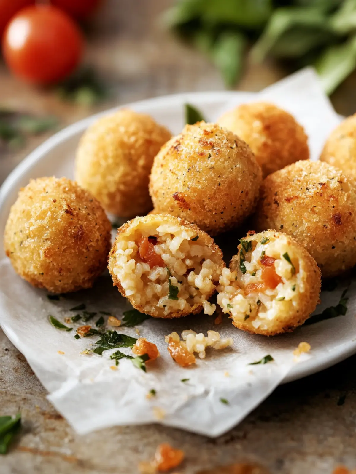 Crispy Italian Arancini: Irresistible Stuffed Rice Balls at Home 3 Italian Arancini (Stuffed Rice Balls)