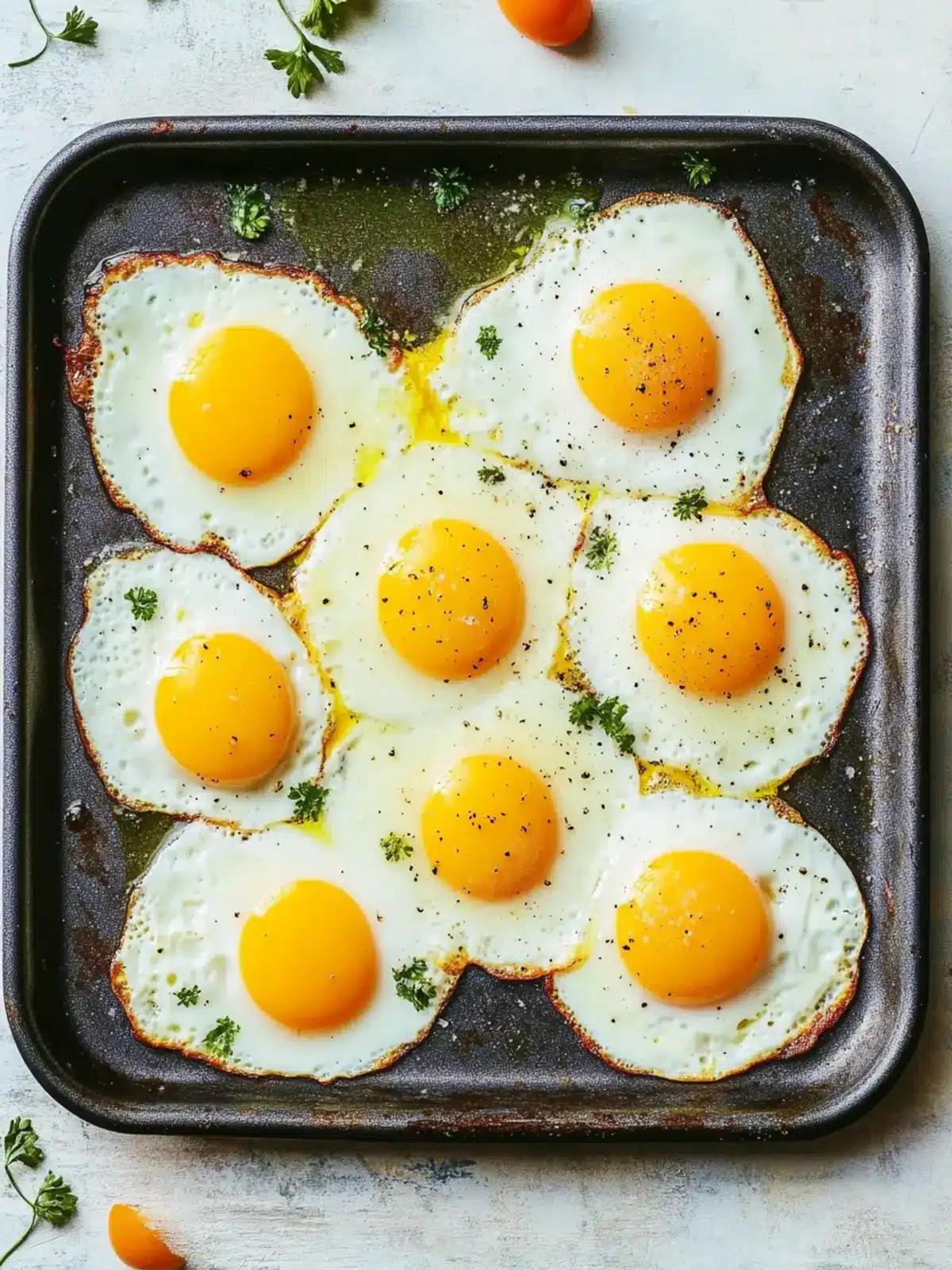 Perfectly Easy Sheet Pan Fried Eggs for a Stress-Free Breakfast 2 Sheet Pan Fried Eggs