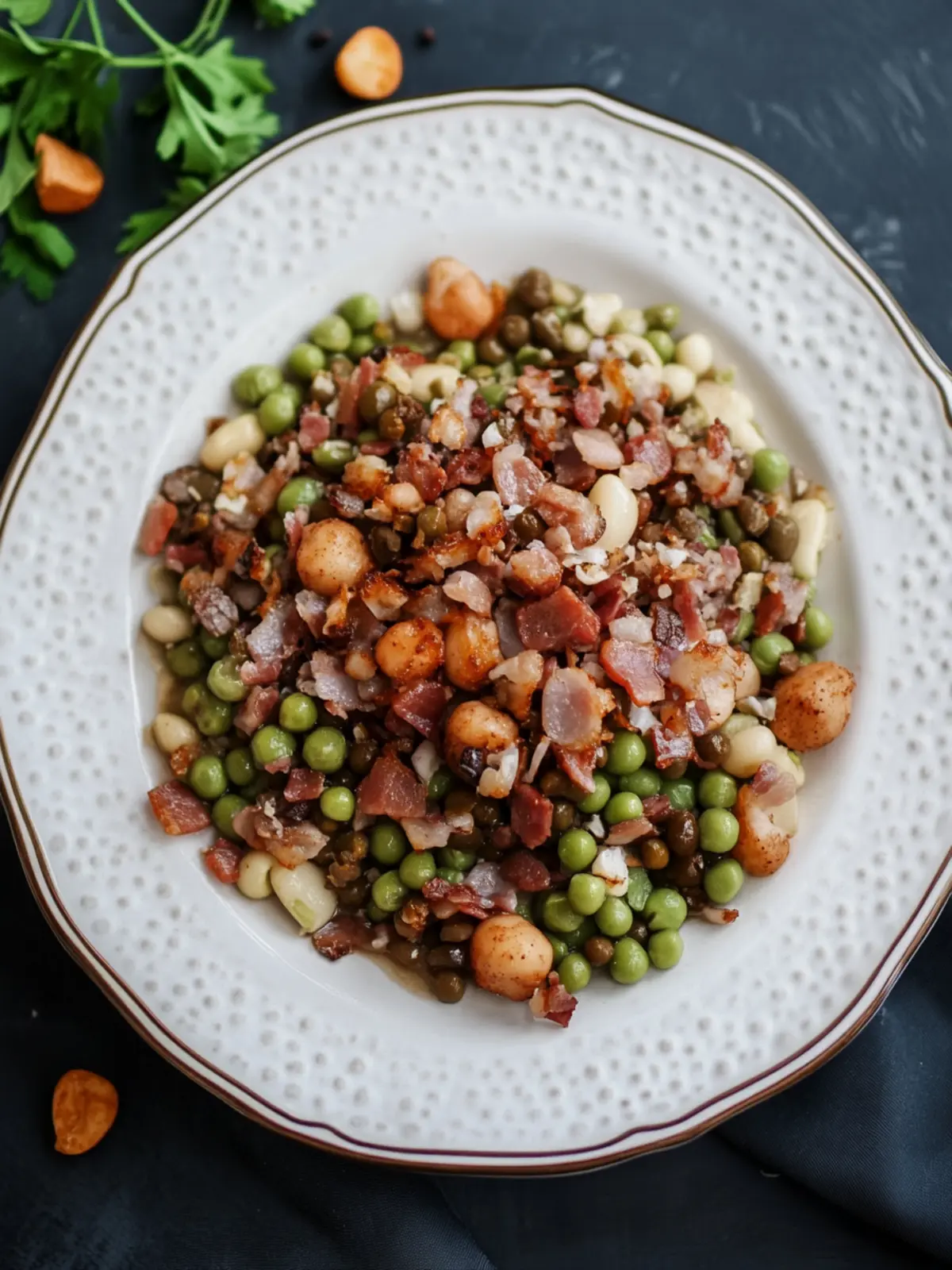 Savor Authentic Latvian PelÄkie ZirÅi ar SpeÄ·i Today! 2 Latvian PelÄkie zirÅi ar speÄ·i (Grey Peas with Bacon)