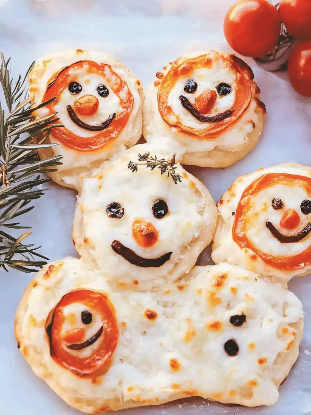 How To Make Savory Mini Snowman Pizzas For the Holidays Fun 3 How To Make Savory Mini Snowman Pizzas For the Holidays
