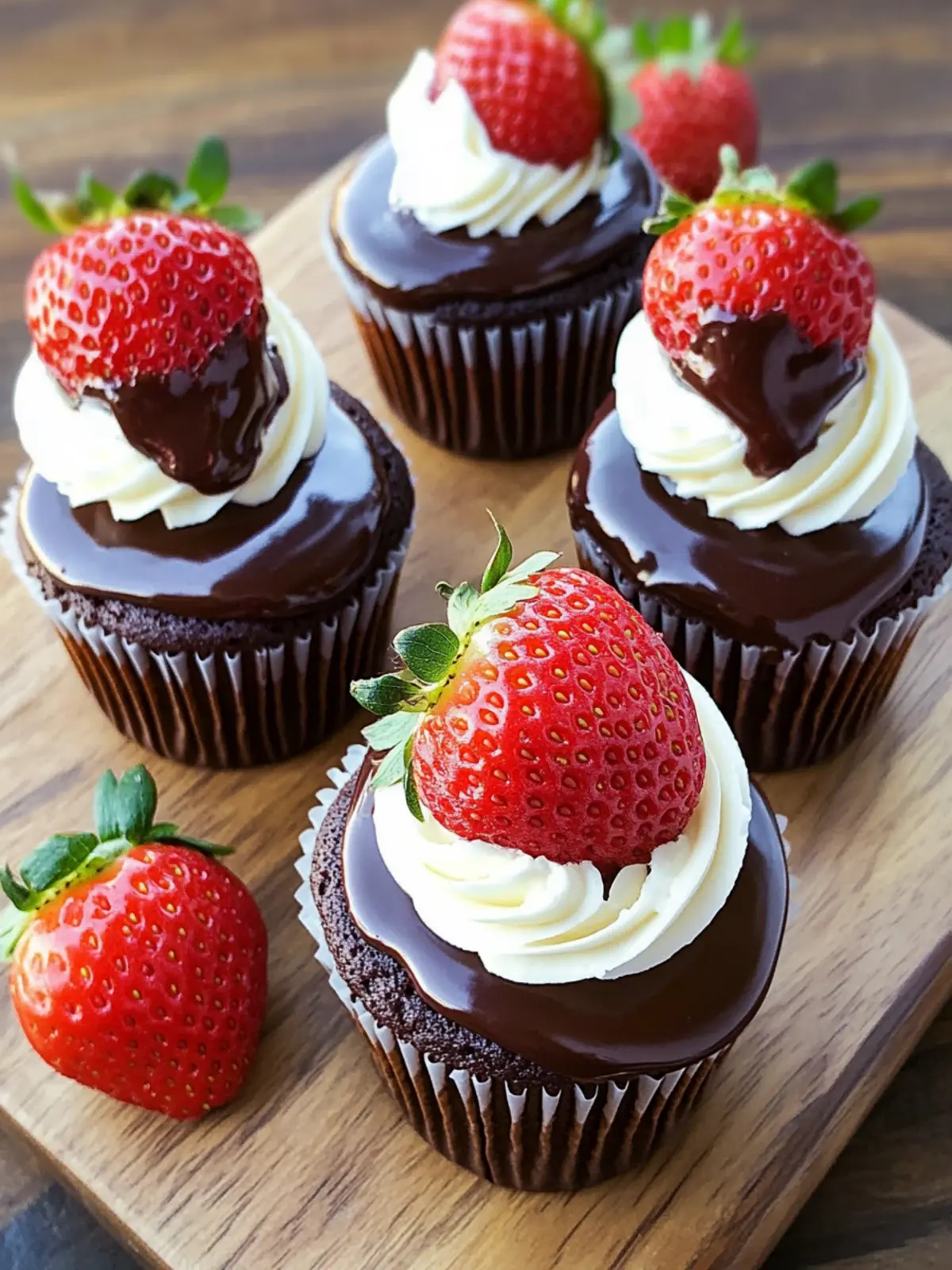 Delightful Chocolate Covered Strawberry Cupcakes for Valentine's Day 2 Chocolate Covered Strawberry Cupcakes for Valentine s Day