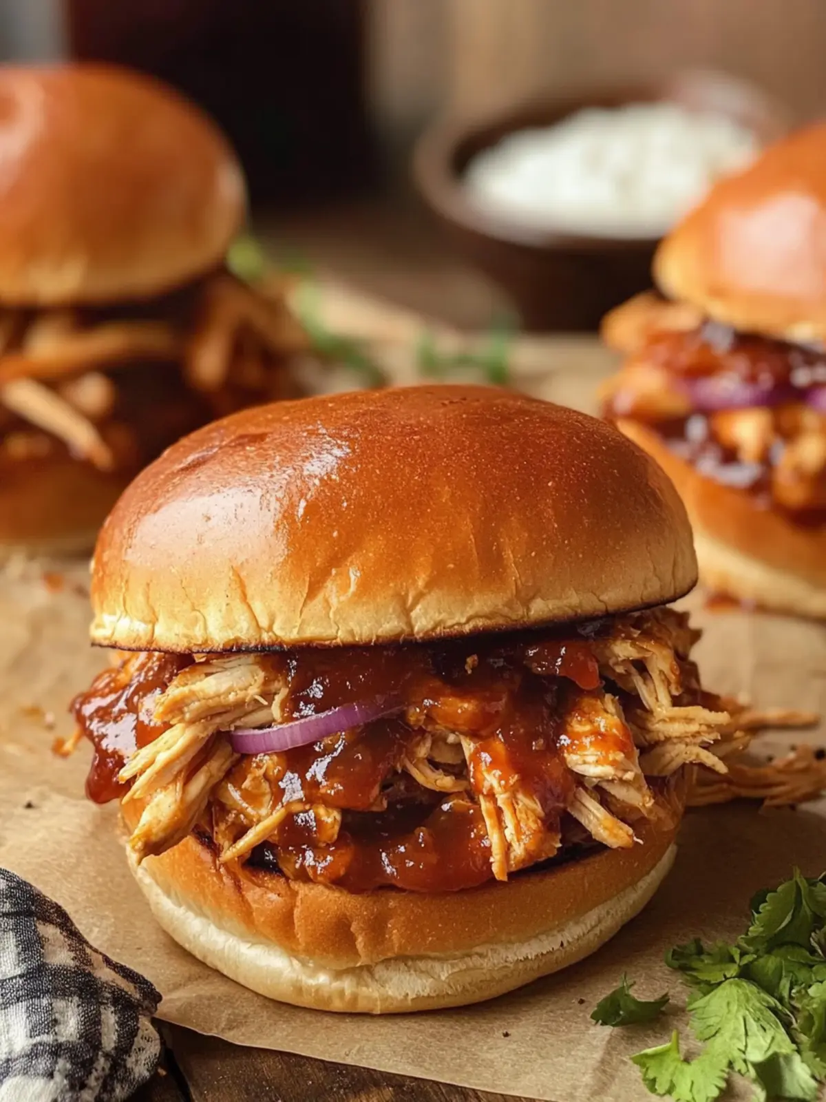 Zesty Slow Cooker BBQ Chicken Sandwiches for Easy Family Feasts 2 Zesty Slow Cooker BBQ Chicken Sandwiches