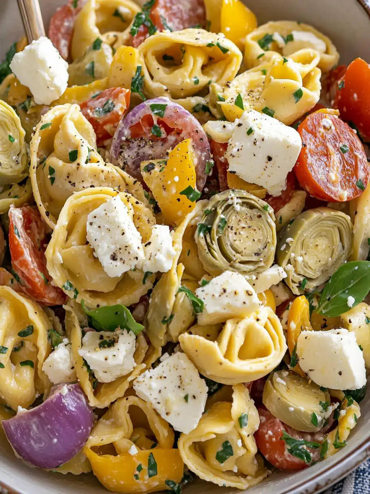 Mediterranean Tortellini Salad with Artichokes and Feta Bliss 4 Mediterranean Tortellini Salad with Artichokes and Feta