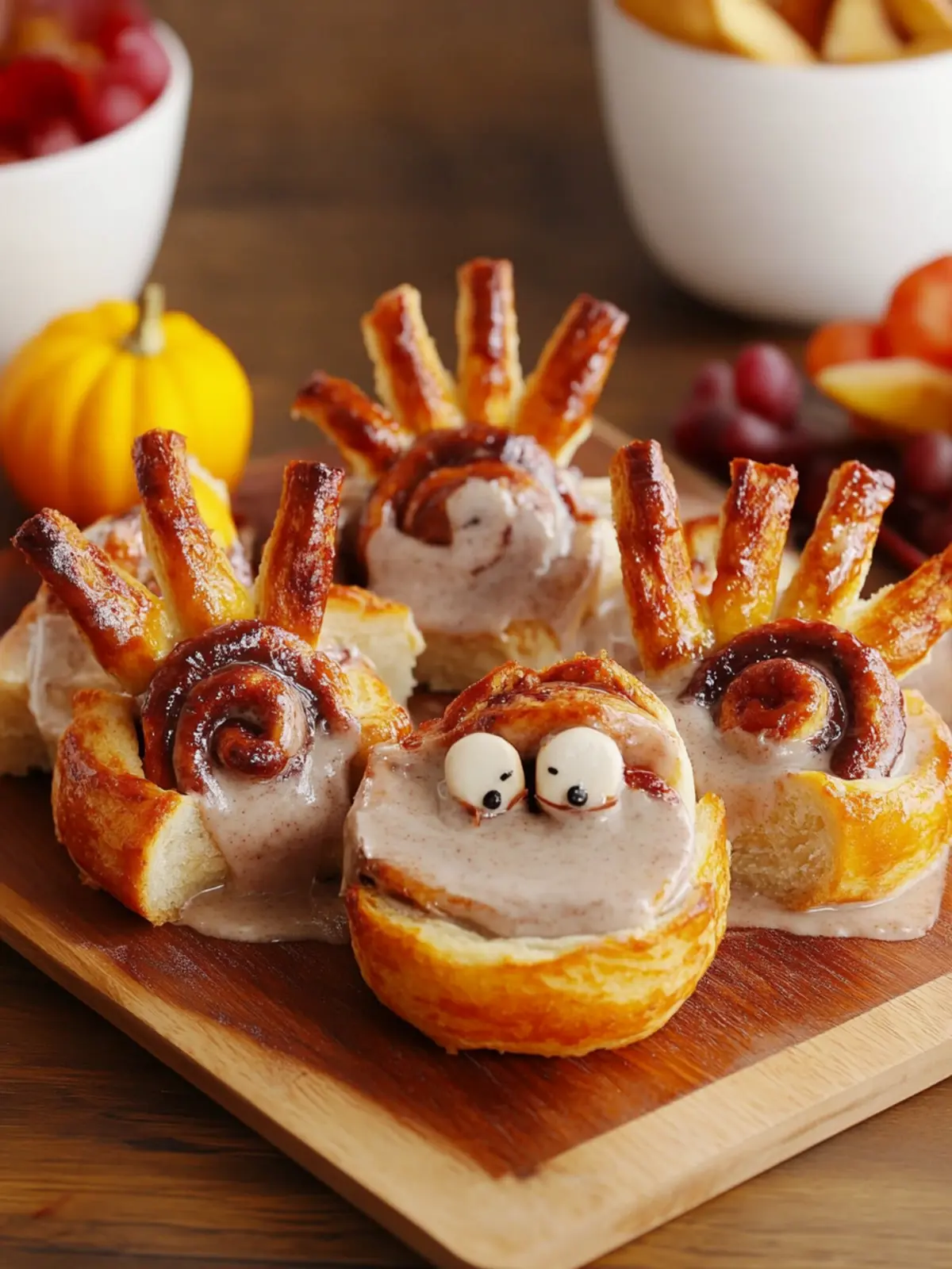 Cinnamon Roll Turkeys: Fun Holiday Treats for Everyone! 3 Cinnamon Roll Turkeys