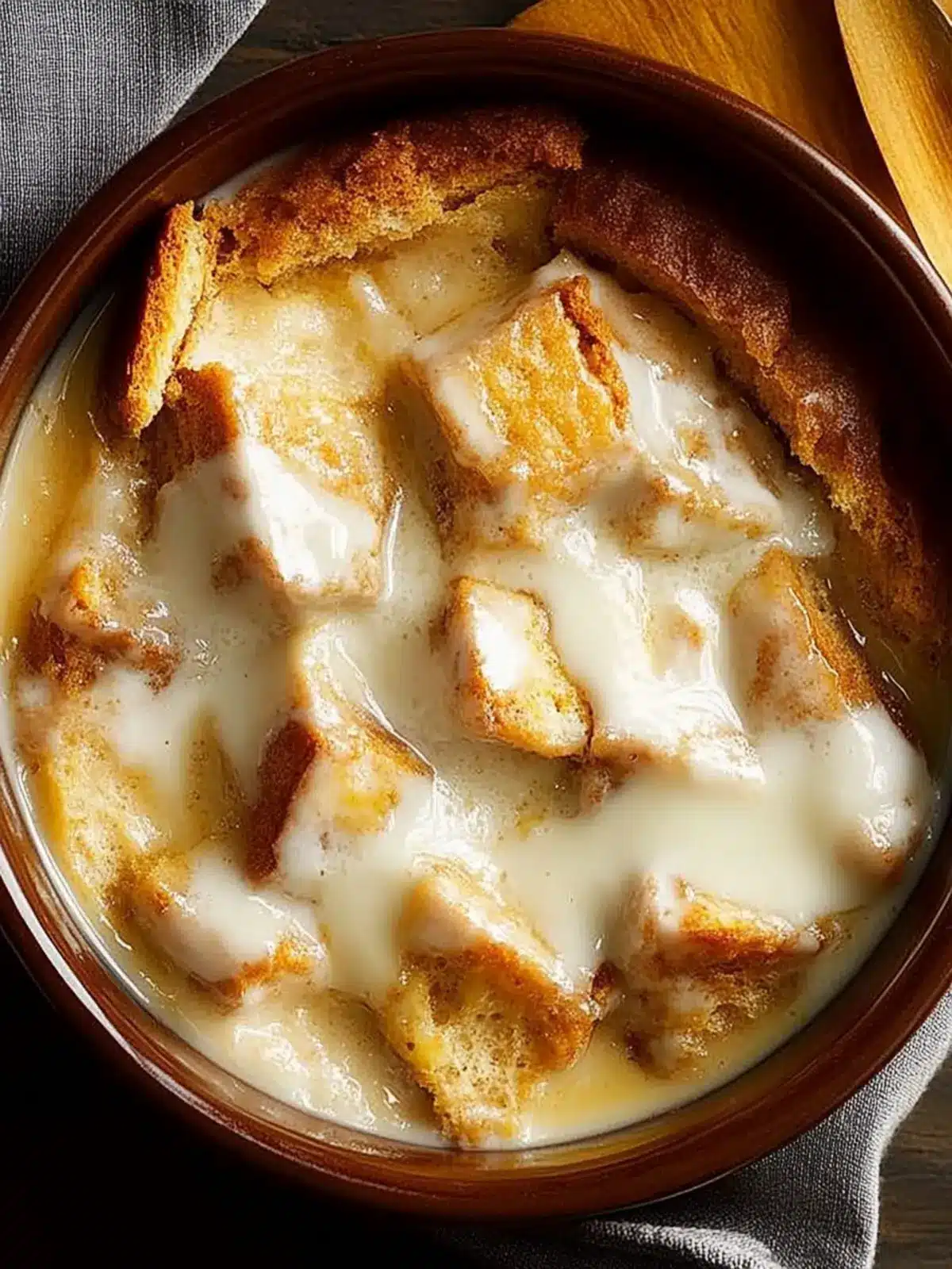 Heavenly Banana Bread Pudding with Creamy Vanilla Sauce 2 Banana Bread Pudding