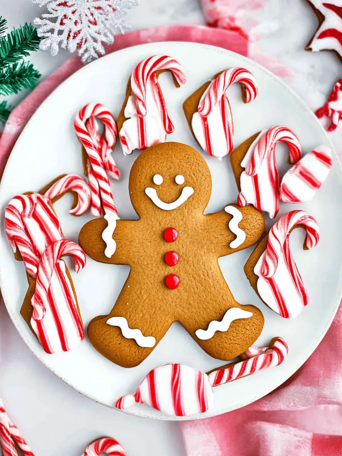 Gingerbread Holding Candy Canes: Holiday Fun for Kids 4 Gingerbread Holding Candy Canes