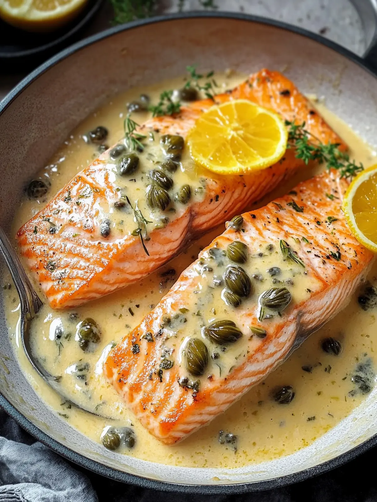 Easy Salmon with Capers Cream Sauce for Effortless Elegance 4 Salmon with Capers Cream Sauce