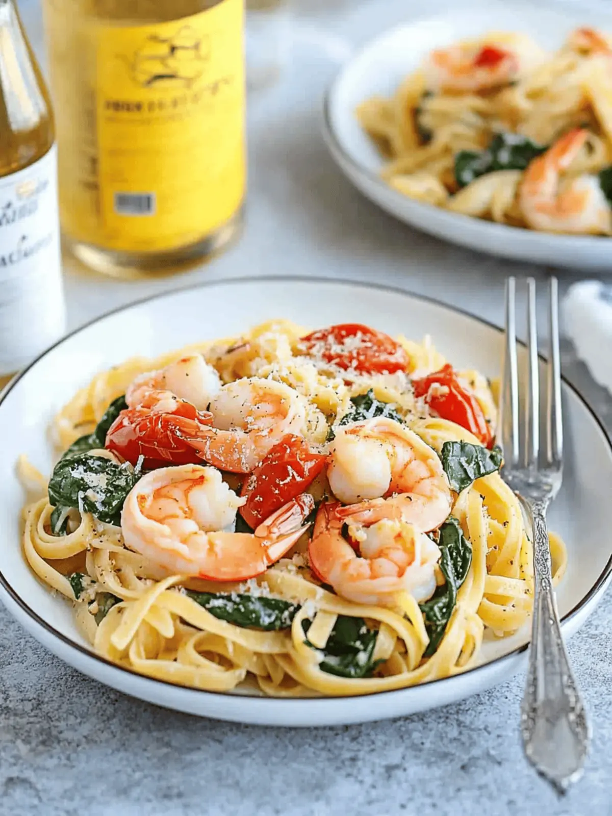 Shrimp Tomato Spinach Pasta in One Pot - Quick & Tasty! 2 Shrimp Tomato Spinach Pasta