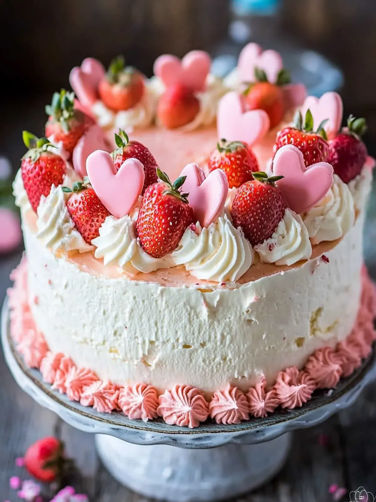 Delicious Strawberry Valentine Cake to Impress Your Sweetheart 3 Strawberry Valentine Cake