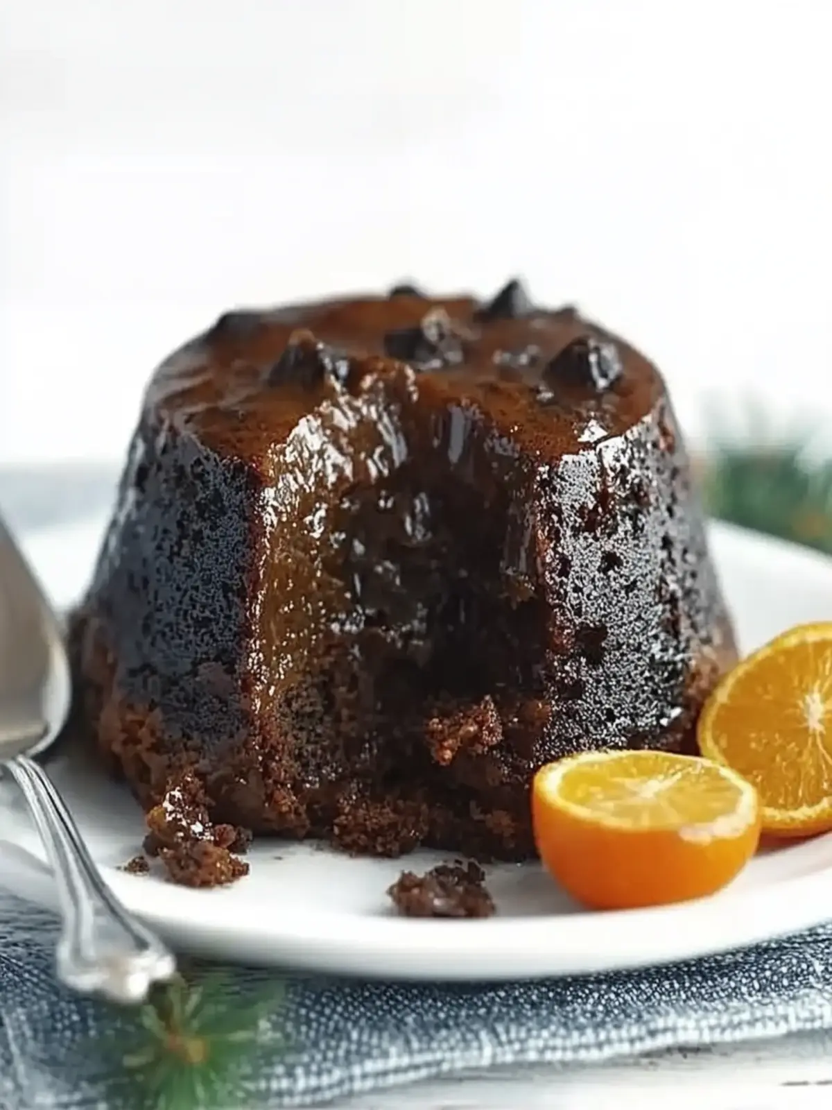 Delicious Chocolate and Clementine Christmas Pudding Recipe 4 Chocolate and clementine Christmas pudding