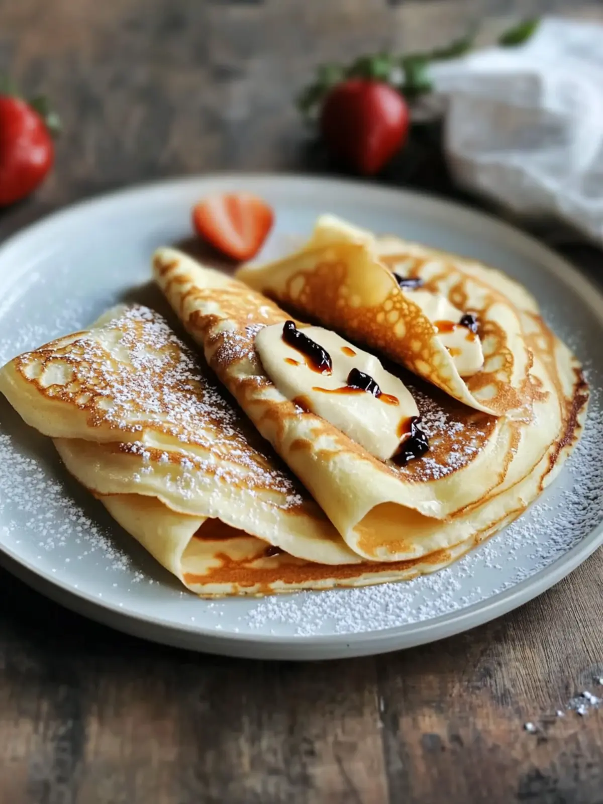 Irresistible Crepes: Quick and Easy Gourmet Breakfast Delight 3 Crepes
