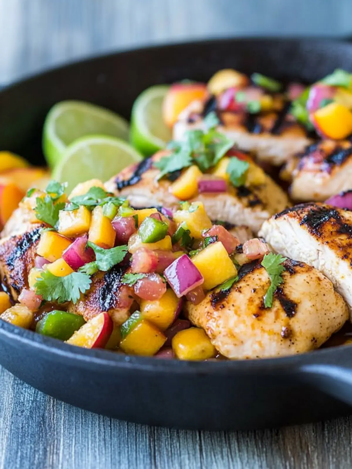 Grilled Chicken with Peach Jalapeño Salsa for a Summer Zing 4 Grilled Chicken with Peach Jalapeño Salsa