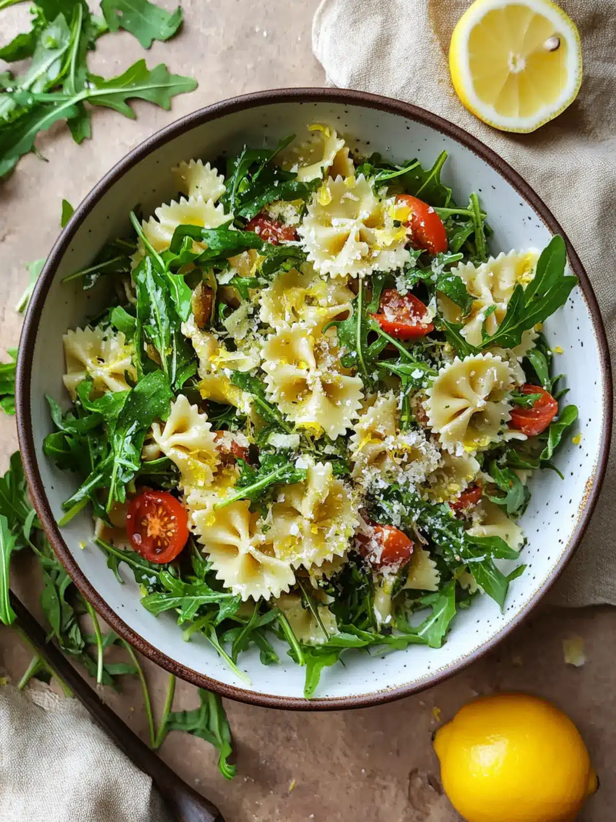 Zesty Lemon Arugula Pasta Salad for Fresh Flavor Lovers 3 Lemon Arugula Pasta Salad