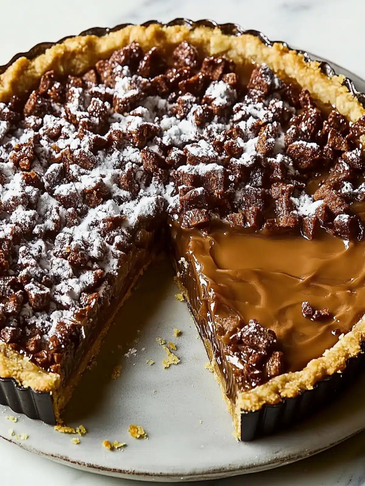 Irresistible Caramel Crunch Tart: No-Bake Chocolate Bliss 2 Caramel Crunch Tart