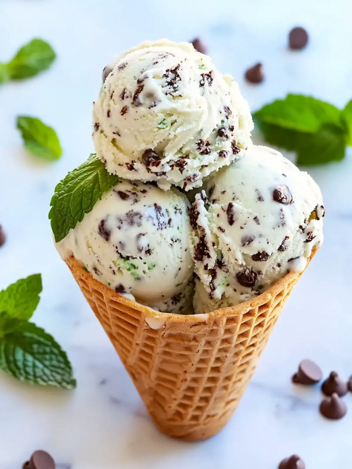 Creamy Mint Chocolate Chip Ice Cream Made at Home 3 Mint Chocolate Chip Ice Cream