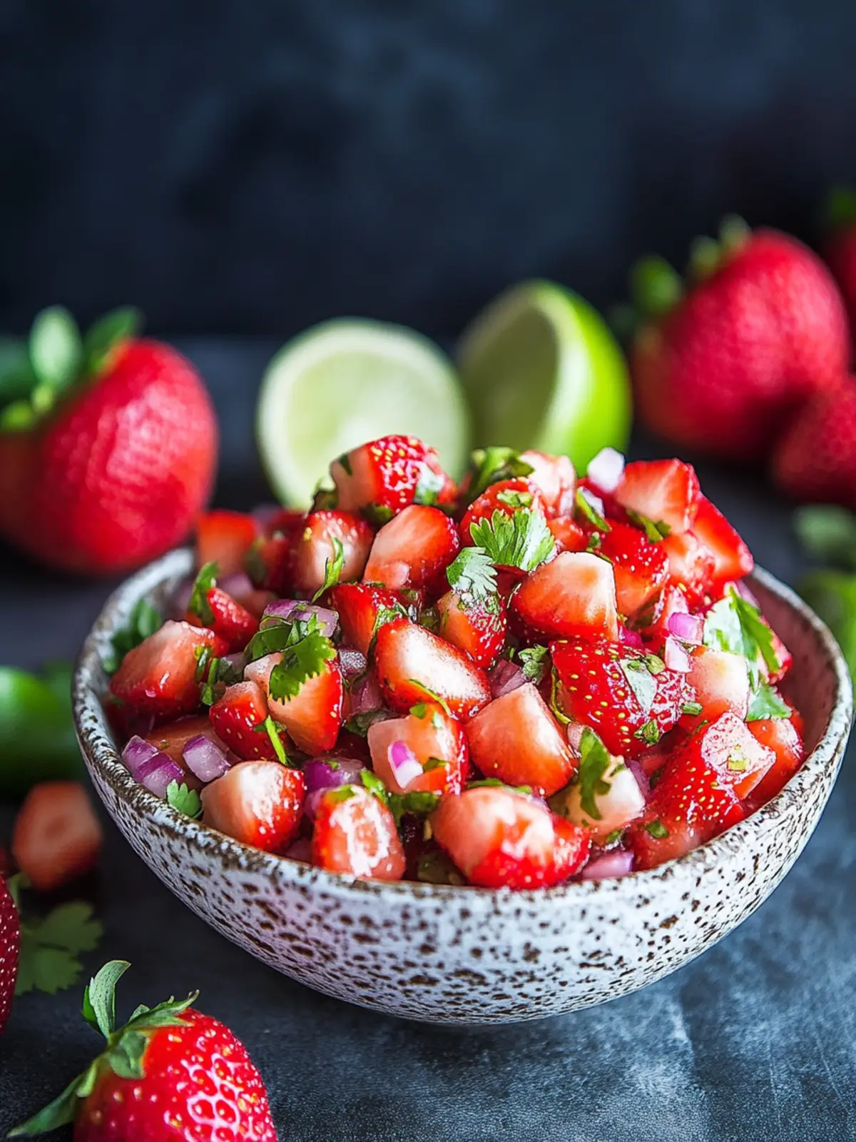 Bright and Zesty Strawberry Salsa for Summer Bliss 3 Strawberry Salsa